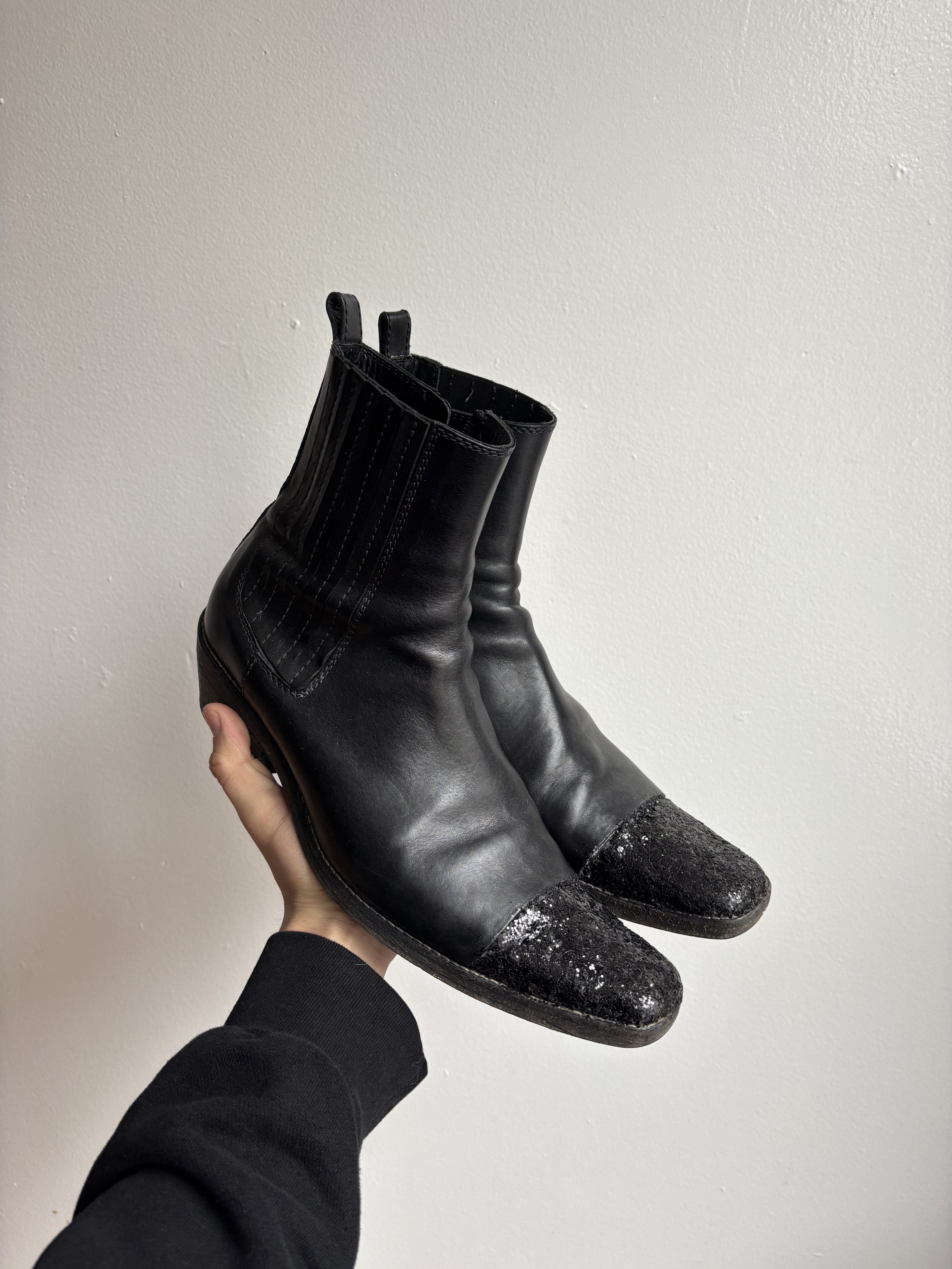 Haider Ackermann Haider Ackermann AW16 Glitter Western Boots Size US 8 / EU 41 - 2 Thumbnail