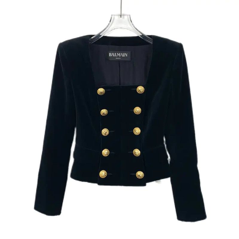 Balmain Balmain Black Cotton Jacket for Women 0089 Size XXS / US 00 / IT 34 - 1 Thumbnail