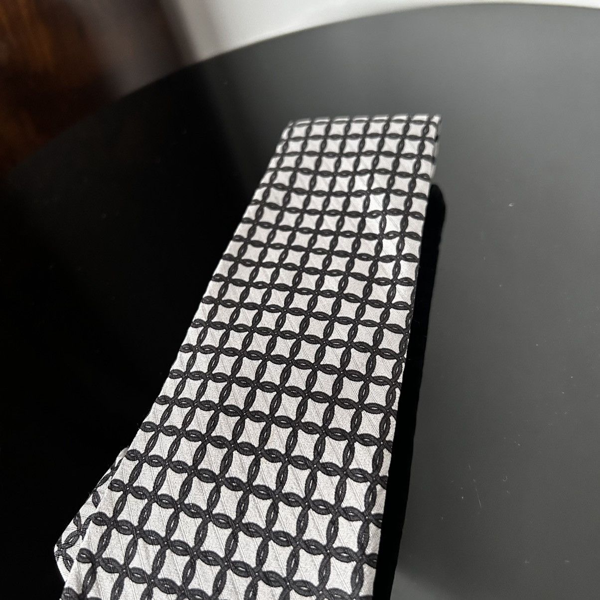Versace 90s Gianni Versace silk tie grey Size ONE SIZE - 4 Thumbnail