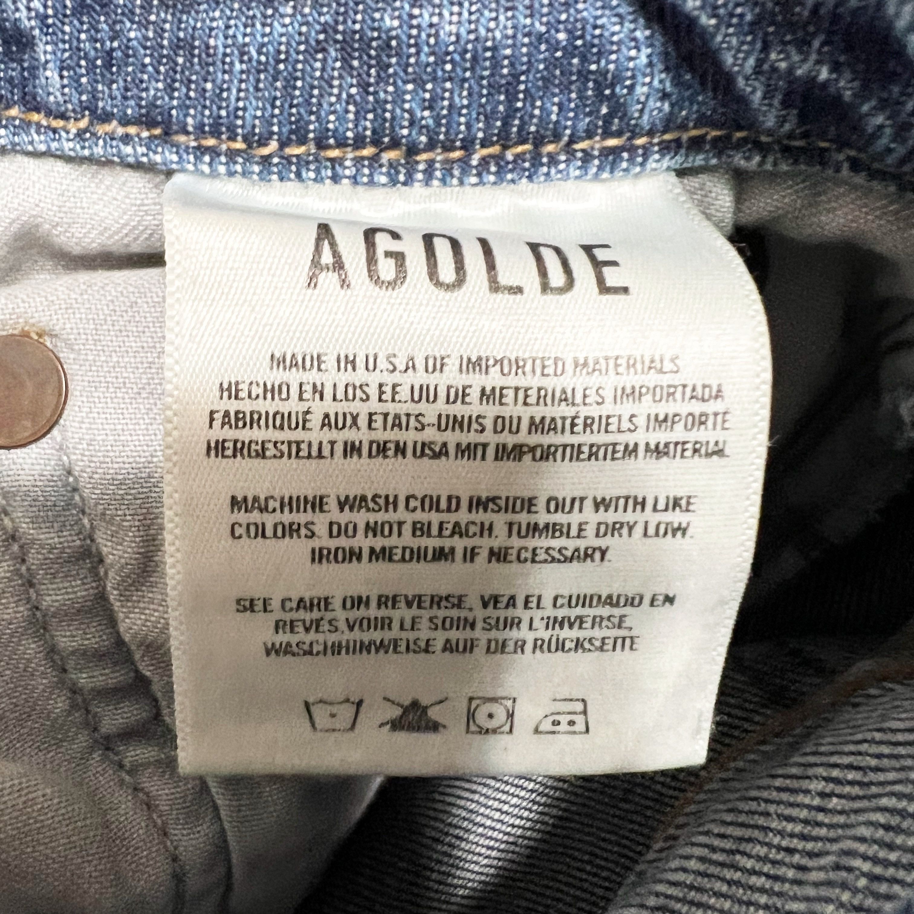 Agolde Agolde Women's Devon Low Rise Stacked Size 25" / US 0 / IT 36 - 3 Thumbnail
