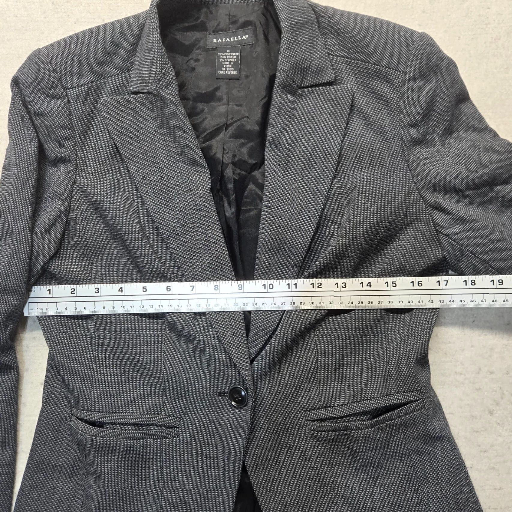 Vintage Rafaella Grey Blazer Suit Jacket Women Size 6 Regular Size M / US 6-8 / IT 42-44 - 4 Thumbnail