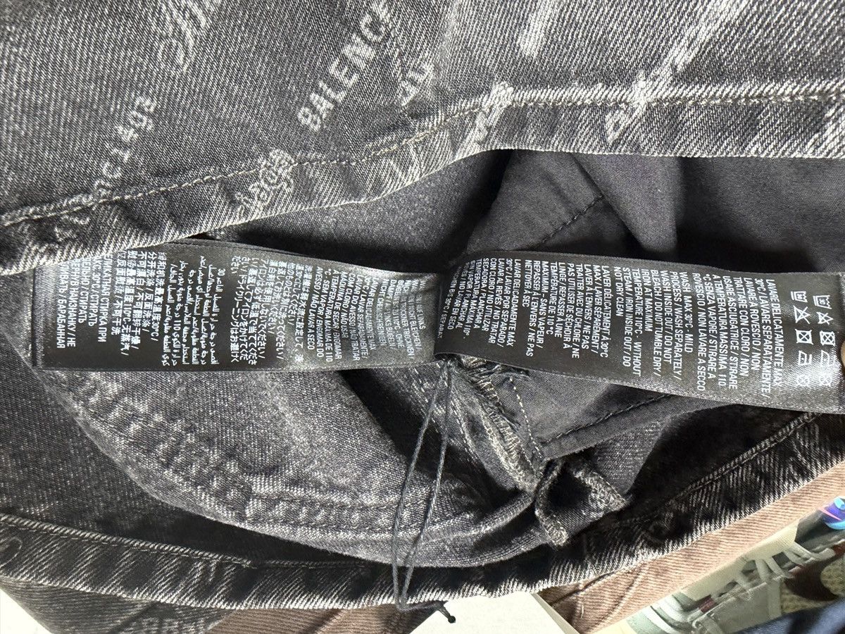Balenciaga Balenciaga Logo-Print Denim Low-Waist Mini Skirt Size 24" / US 00 / IT 34 - 11 Thumbnail