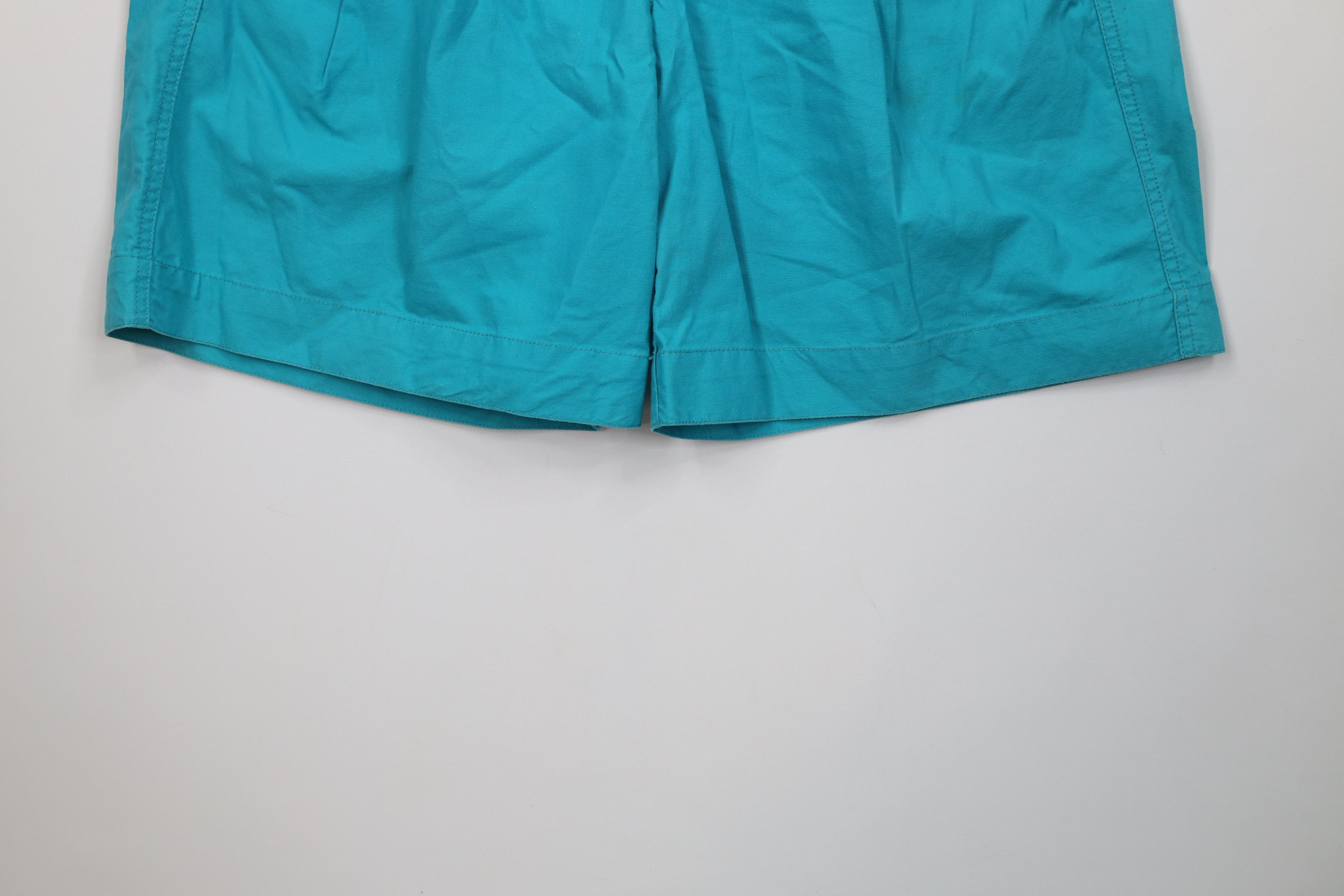 Levi's Vintage 80s 90s Levis Dockers Pleated High Waist Shorts Teal Size US 36 / EU 52 - 4 Thumbnail