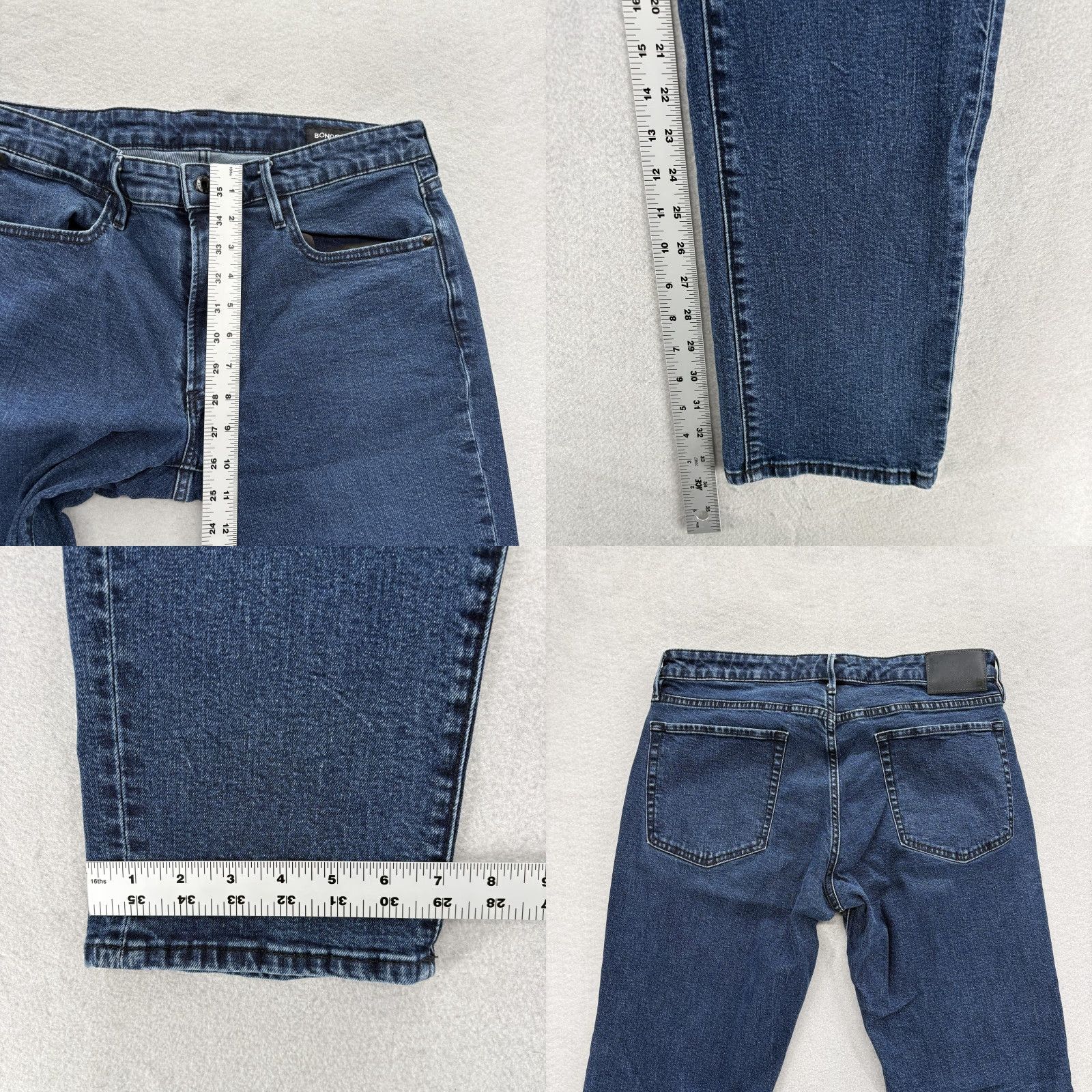 Bonobos Bonobos Jeans Mens Slim Straight Dark Wash 34x34 Denim Cotton Stretch Pockets Zip Casual Pants Men Size US 34 / EU 50 - 8 Thumbnail