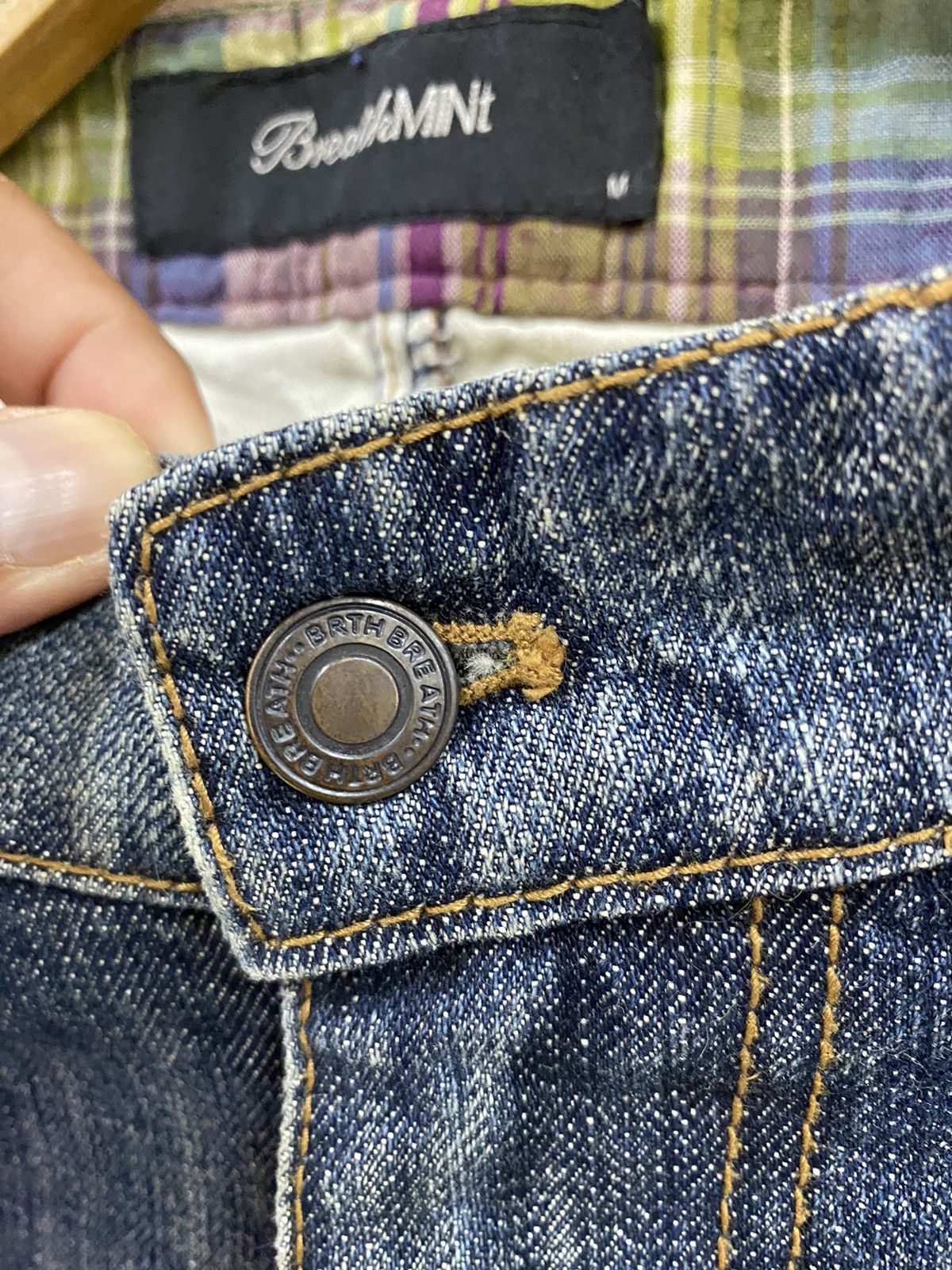 Japanese Brand Vtg Breathmint Denim Double Waist Multi Pocket Size US 34 / EU 50 - 7 Thumbnail