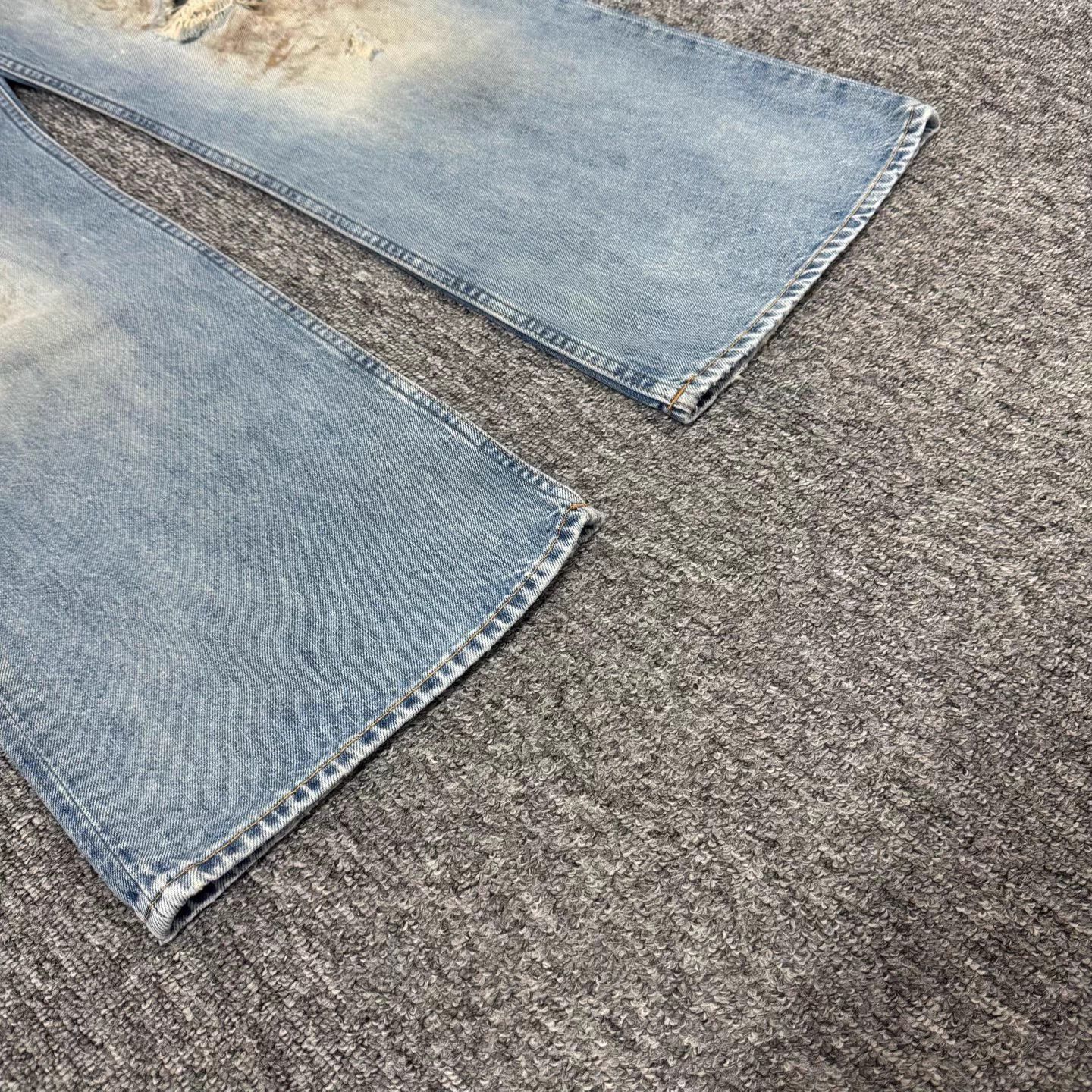 Acne Studios Acne Studios Distressed Blue Wide Leg Jeans 28/30 99 New Size 28" / US 6 / IT 42 - 5 Thumbnail