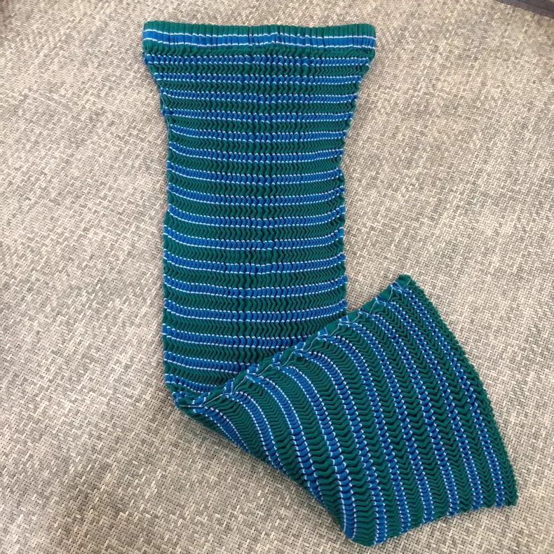 Issey Miyake Issey Miyake Blue and green patchwork sponge knitted semi- Size 31" - 6 Thumbnail