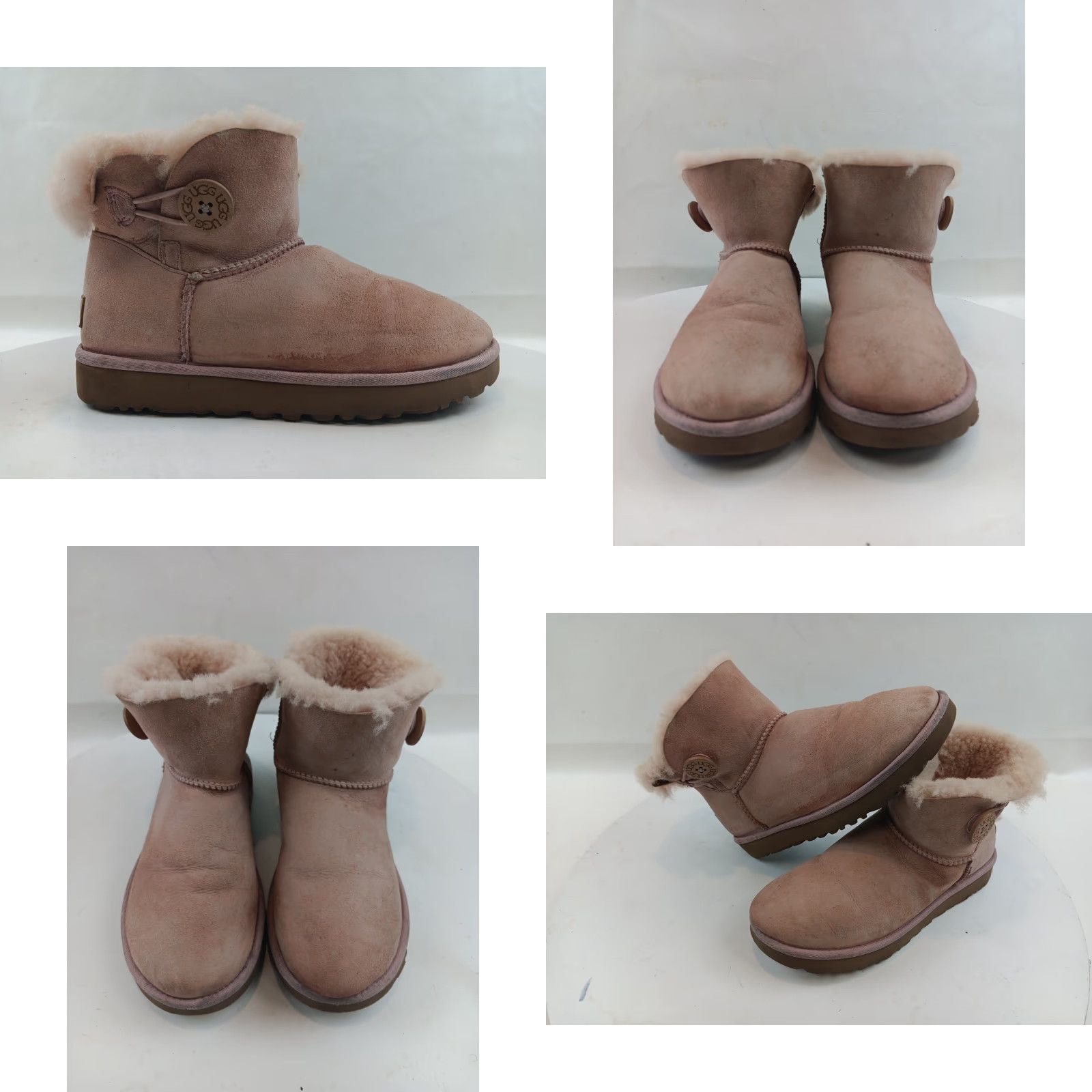 Ugg UGG Boots Mini Bailey Button II Women's Adult Size 8 Pink Sheepskin Size US 8 / IT 38 - 8 Thumbnail