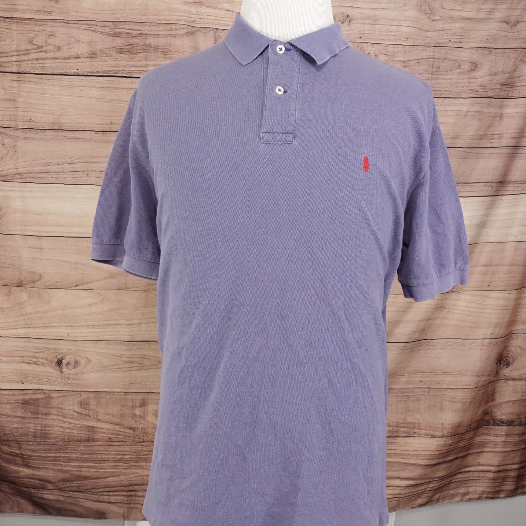 Polo Ralph Lauren VINTAGE Polo Ralph Lauren Polo Shirt Mens XL Purple Red Pony Classic Fit Casual 100% Cotton Men Size US XL / EU 56 / 4 - 3 Thumbnail