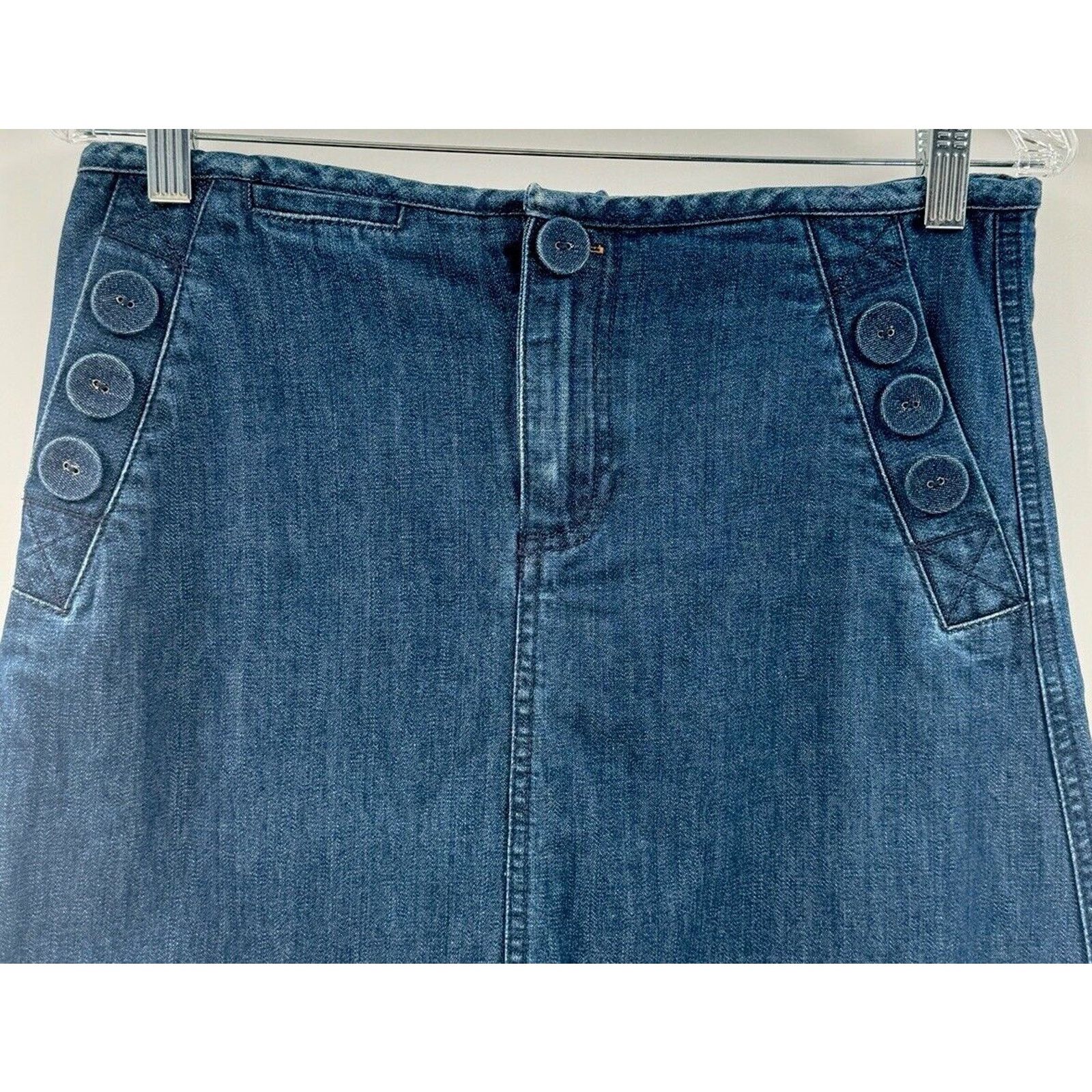Marc Jacobs Marc Jacobs Y2K A Line Denim Skirt Blue Jean Pockets Boho Size 27" / US 4 / IT 40 - 3 Thumbnail