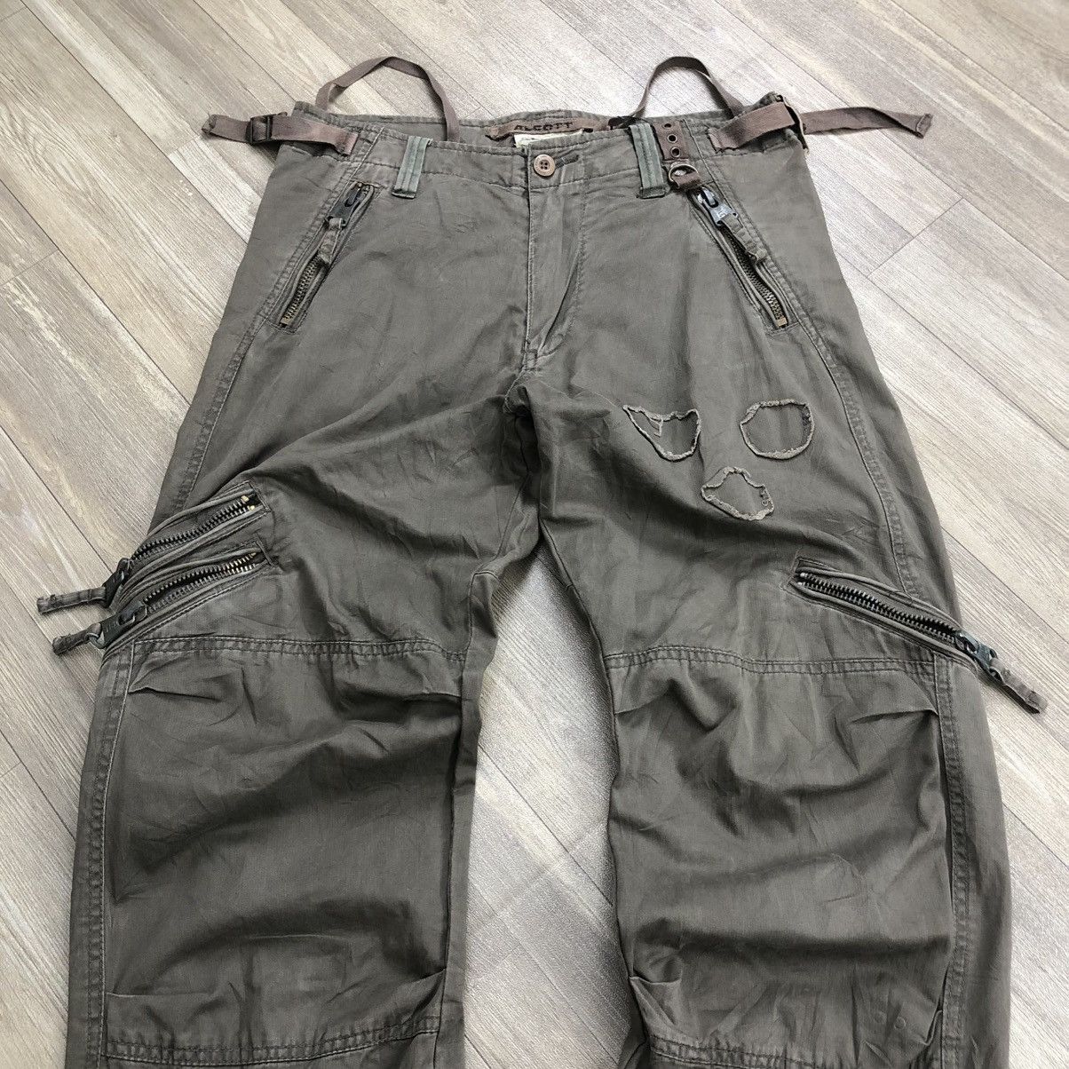 If Six Was Nine × Japanese Brand 2000s Alcott Bondage Cargo Multipocket Pants Y2K Lgb Goa Size US 32 / EU 48 - 3 Thumbnail