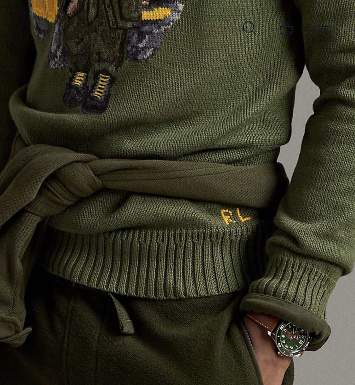 Polo Ralph Lauren RARE NWT Polo Ralph Lauren Camo Defender Bear Sweater Hummer Size US M / EU 48-50 / 2 - 6 Thumbnail