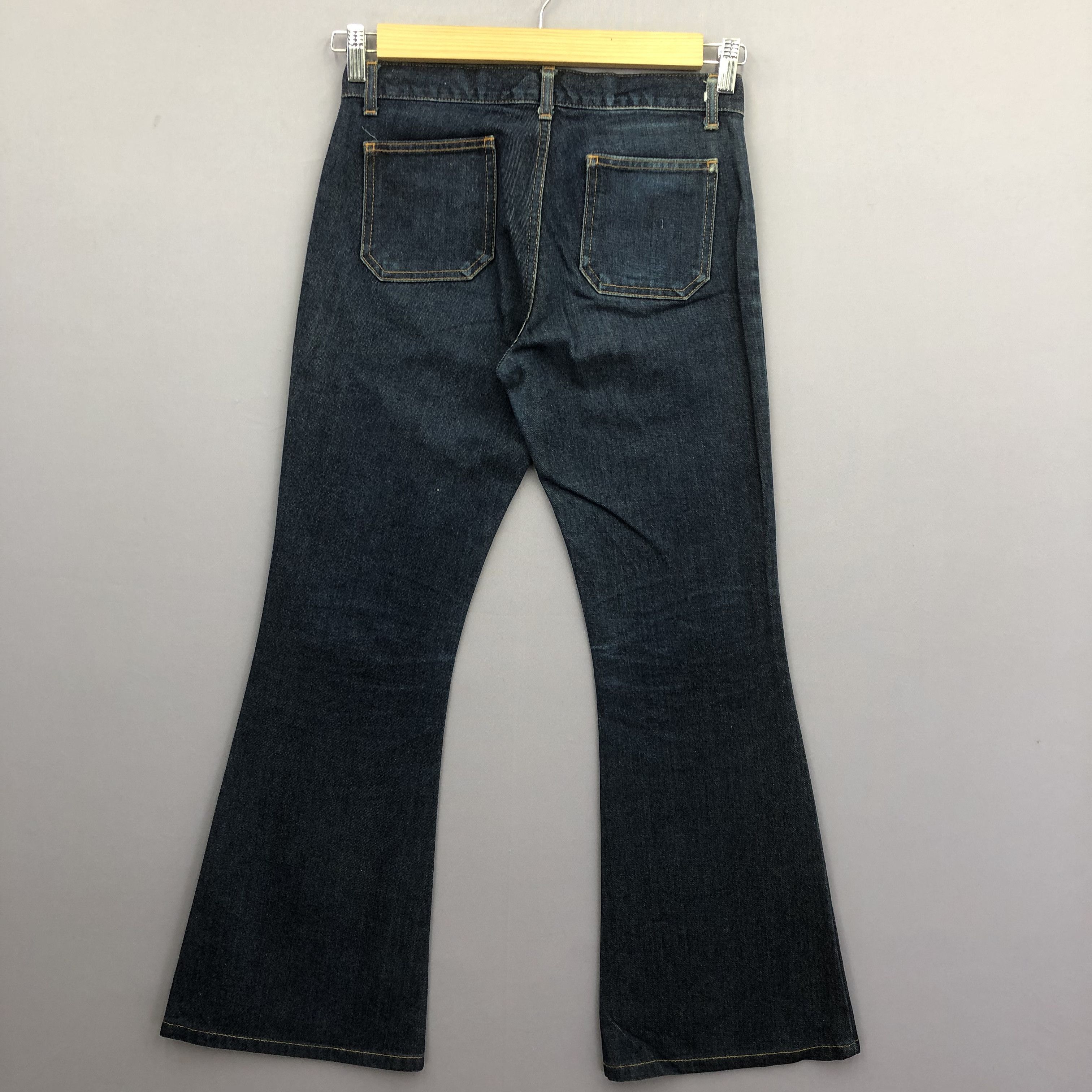 Japanese Brand Vintage Japanese Bush Pants Button Fly Blue Wash Jeans Denim Size 28" / US 6 / IT 42 - 2 Thumbnail