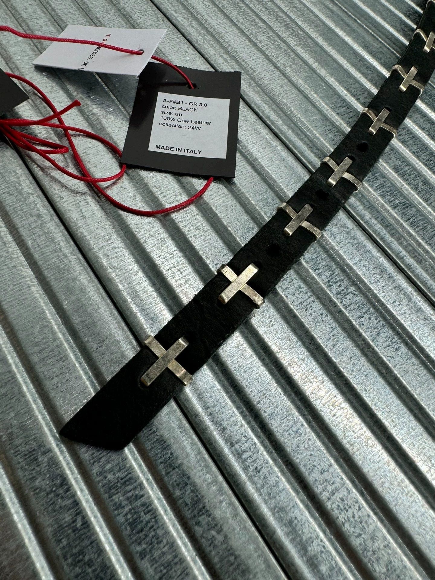 Ma+ maurizio m.a+ cross leather bracelet A-F4B1 new Size ONE SIZE - 3 Thumbnail