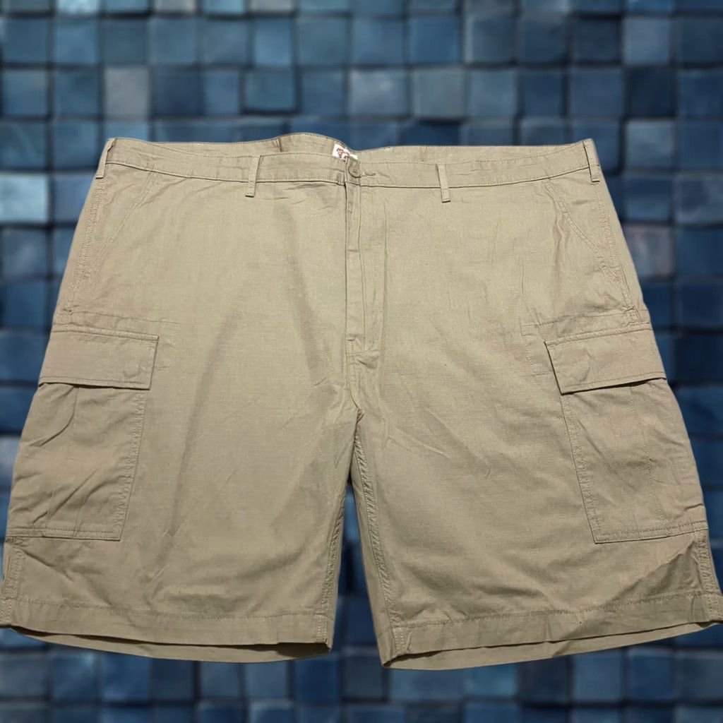 Levi's Levi's Mens Cargo Shorts Beige 52 Inseam 10" Cotton Ripstop Pocket Pockets Logo Utility Work Beltloop Wide 52 Regular Mens Beige Cargo Shorts Size US 36 / EU 52 - 1 Thumbnail