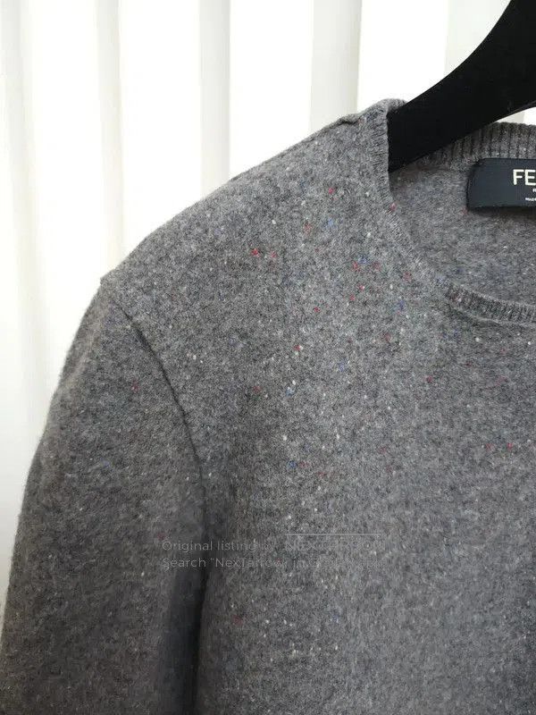 Fendi Fendi Gray Wool Long Sleeve Sweater for Women . Size S / US 4 / IT 40 - 7 Thumbnail