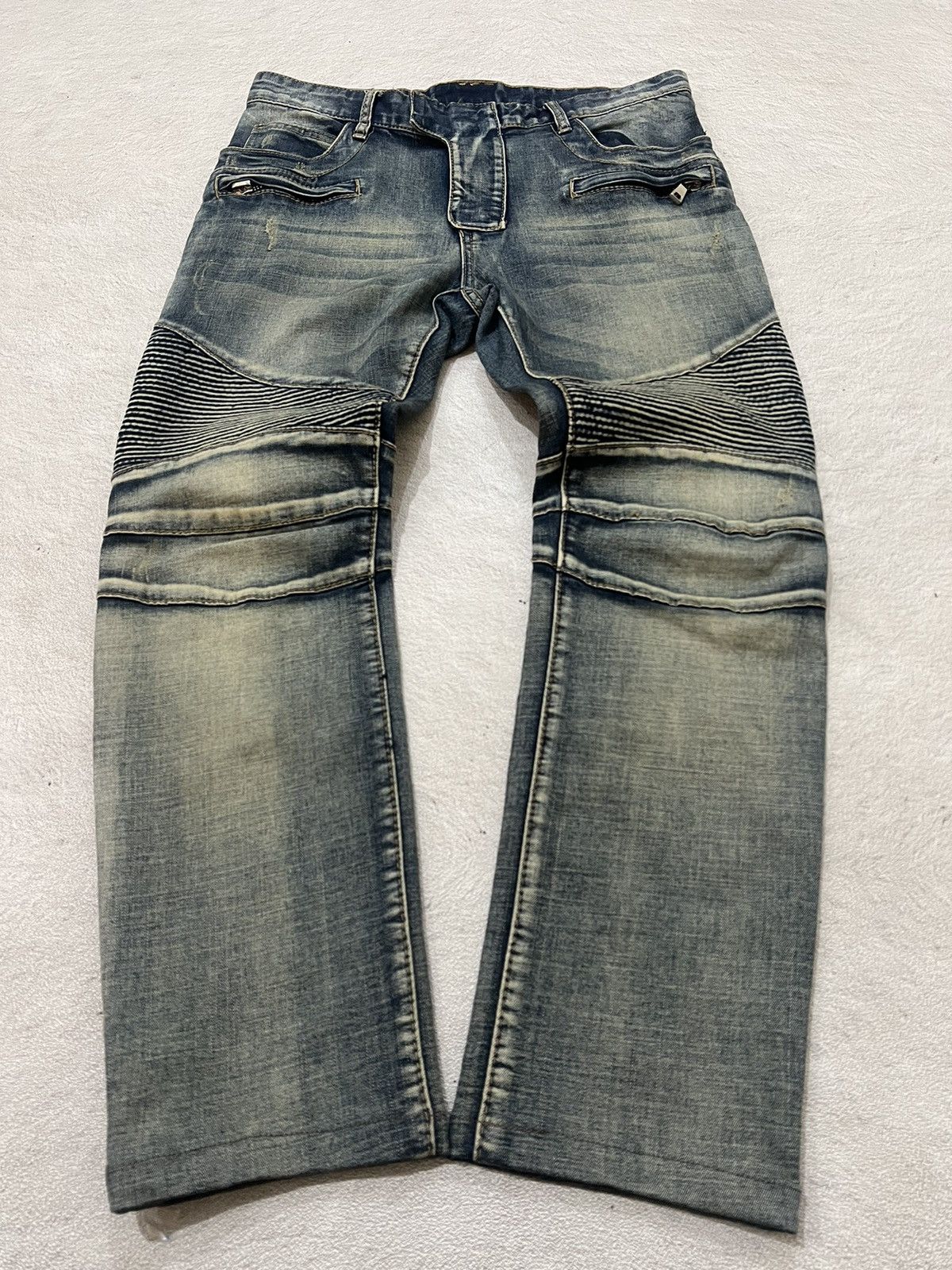 2000s Balmain Paris Biker Mudwash Jeans y2k Lgb Ifsix