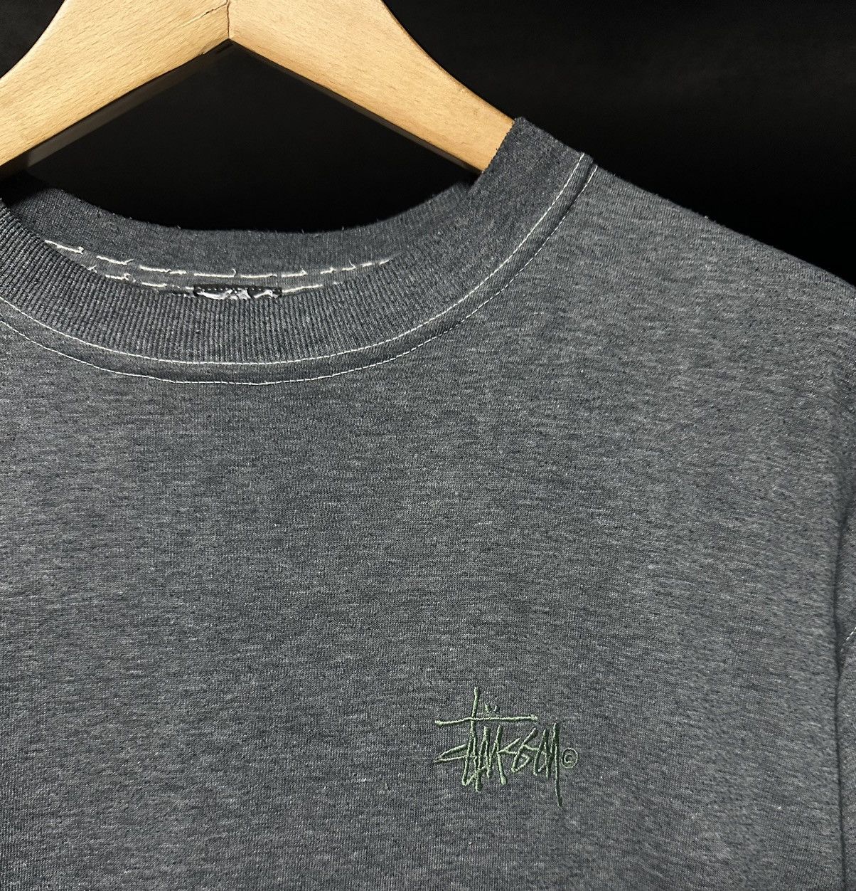 Stussy × Vintage Vintage Stussy Embroidered Logo Faded Oversize Tee Size US XL / EU 56 / 4 - 1 Thumbnail