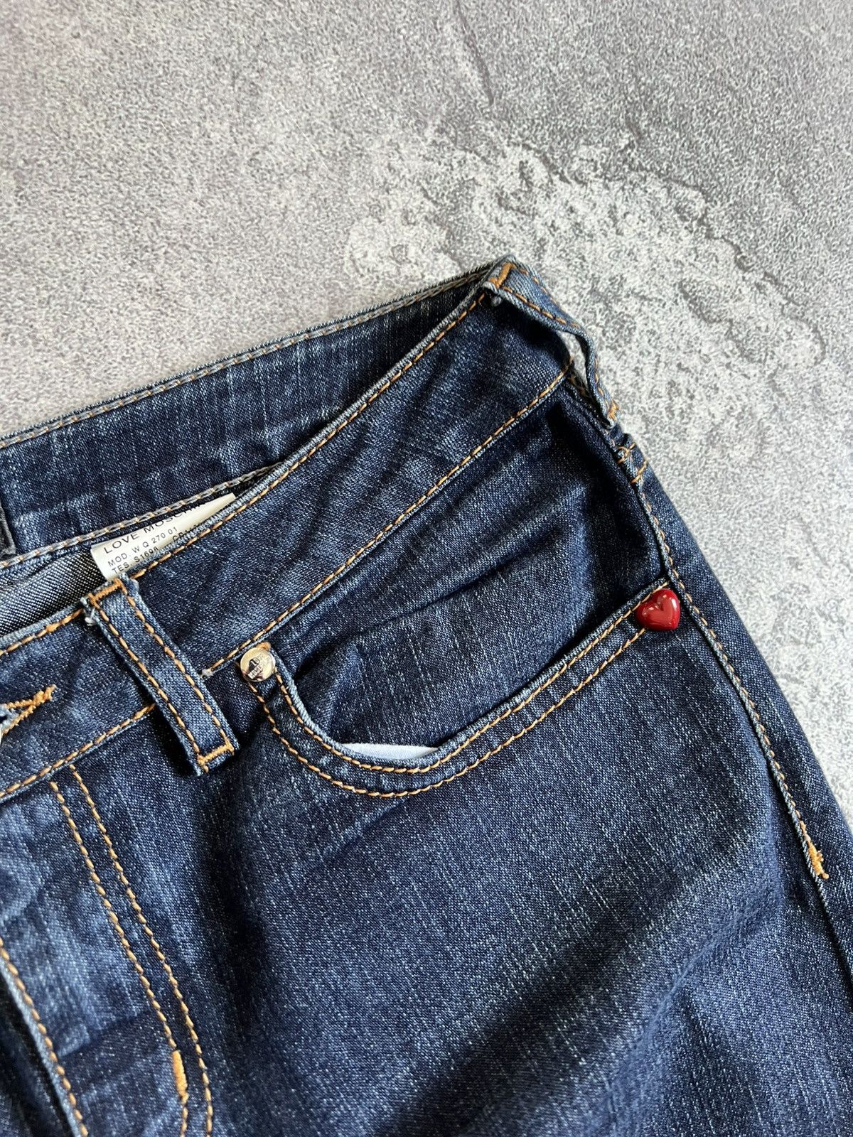 Love Moschino Love Moschino Blue Denim Jeans Size 29 Bootcut Stretch Pants Size 29" - 5 Thumbnail