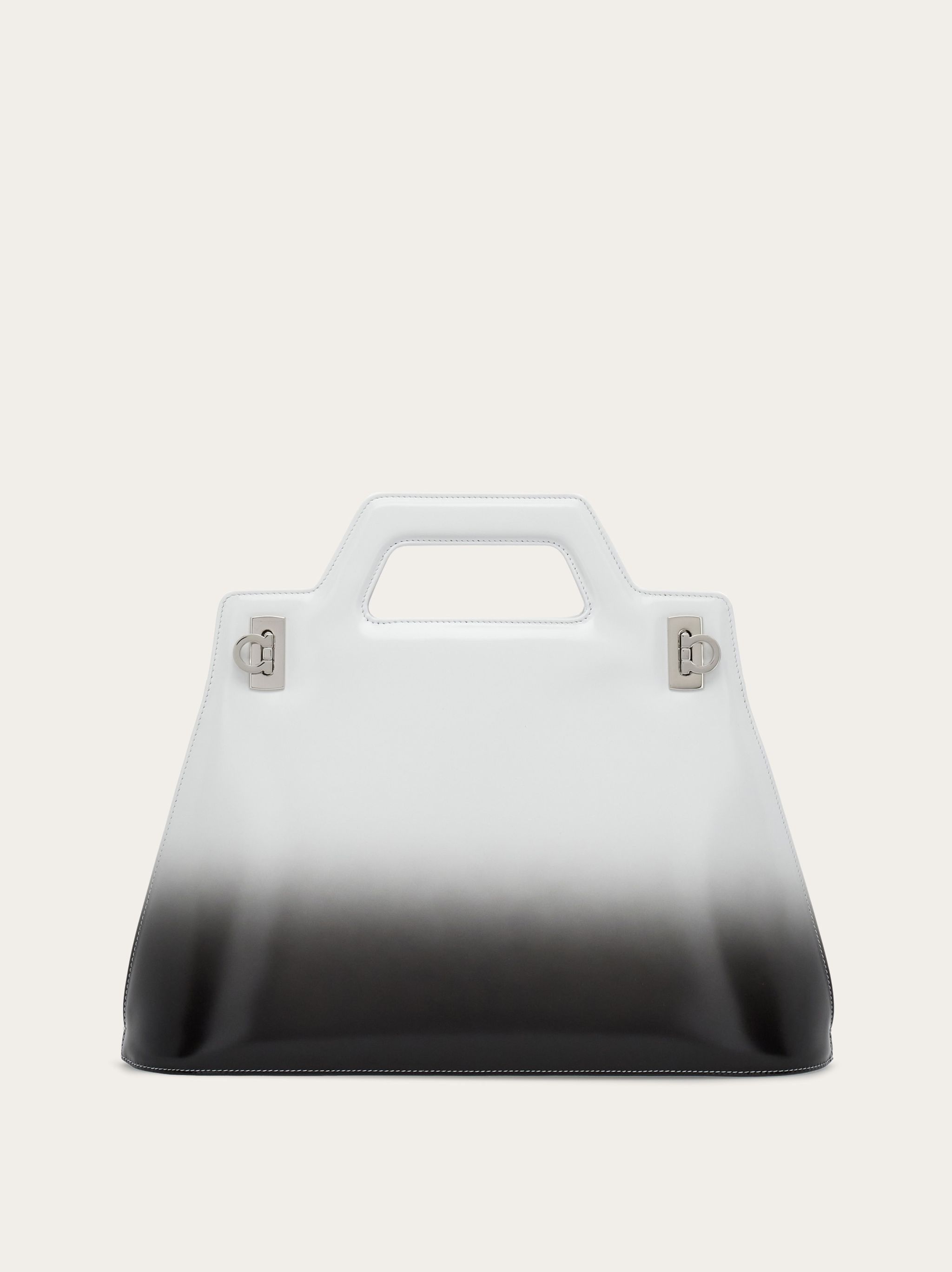 Salvatore Ferragamo o1s1rm0924 Size: OS / Wanda Handle Bag in White/Black Size ONE SIZE - 1 Thumbnail