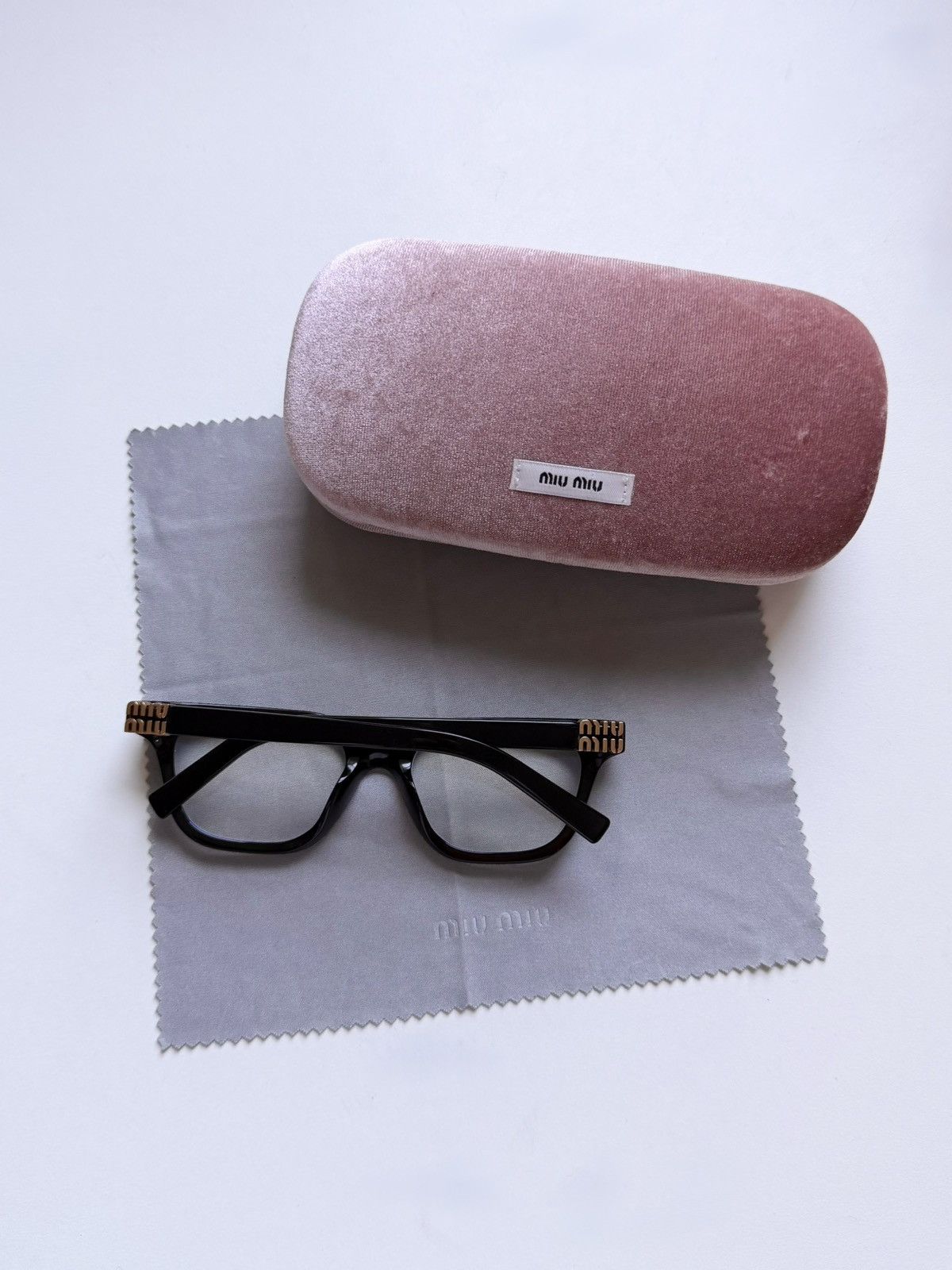 Miu Miu Miu Miu Classic Logo Mens Glasses (Black) Size ONE SIZE - 2 Thumbnail