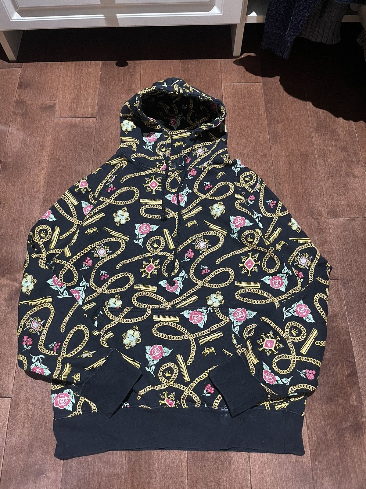 80s Old Stussy 最初期 All Over Print Hoodie Vintage Stussy Hoodie | Grailed