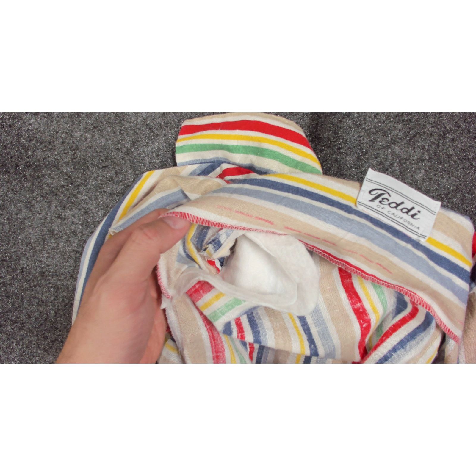 Vintage 80s Striped Cabana Swing Jacket Resort Blazer Large Size L / US 10 / IT 46 - 10 Thumbnail
