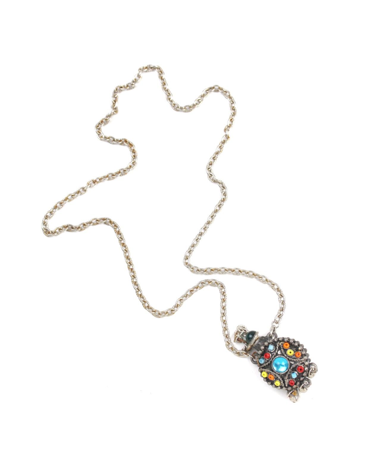 Vintage 1970S BOHEMIAN PERFUME BOTTLE PENDANT NECKLACE Size ONE SIZE - 1 Thumbnail