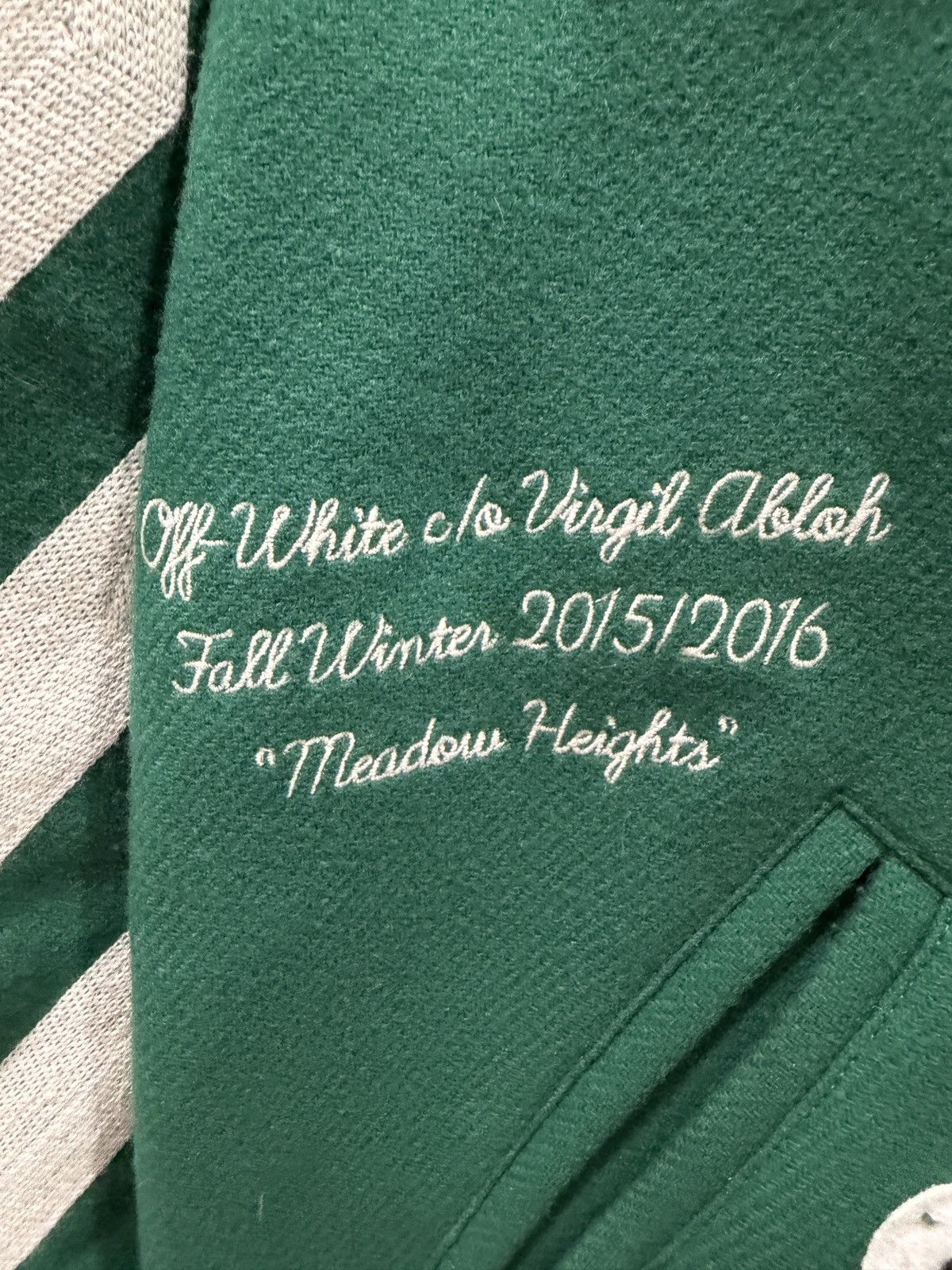 Off-White Off-White Meadow Heights F/W 2015/2016 Varsity Jacket Size US XL / EU 56 / 4 - 3 Thumbnail