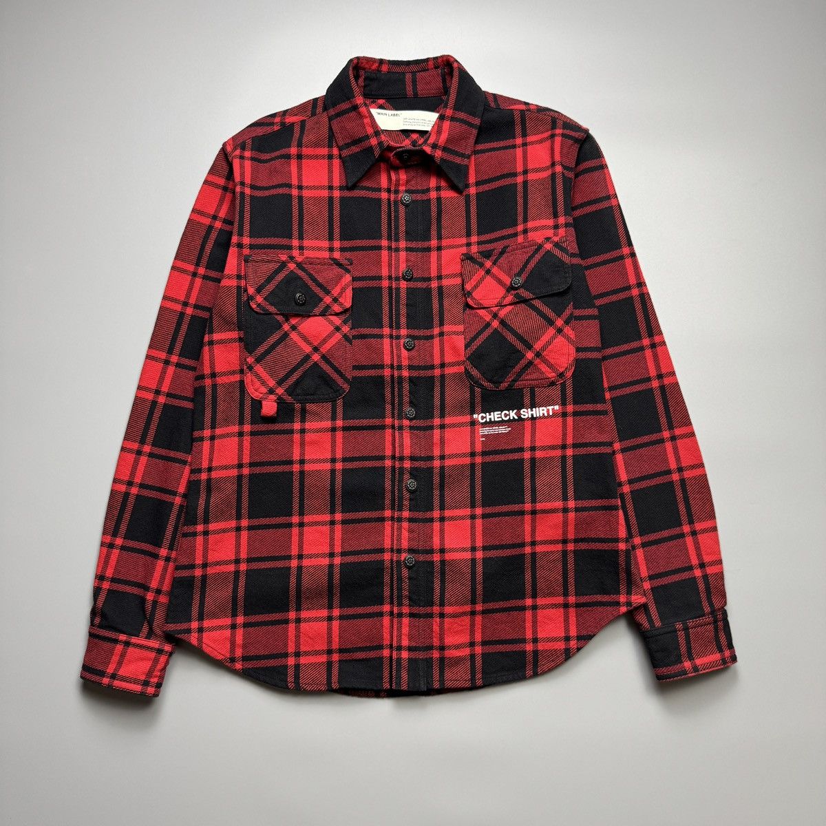 沖*キ様 SI383☆美品☆OFF-WHITE☆メンズ☆シャツ☆チェック☆レッド Off-White × Pyrex Vision × Virgil Abloh OFF-WHITE PYREX OG RED