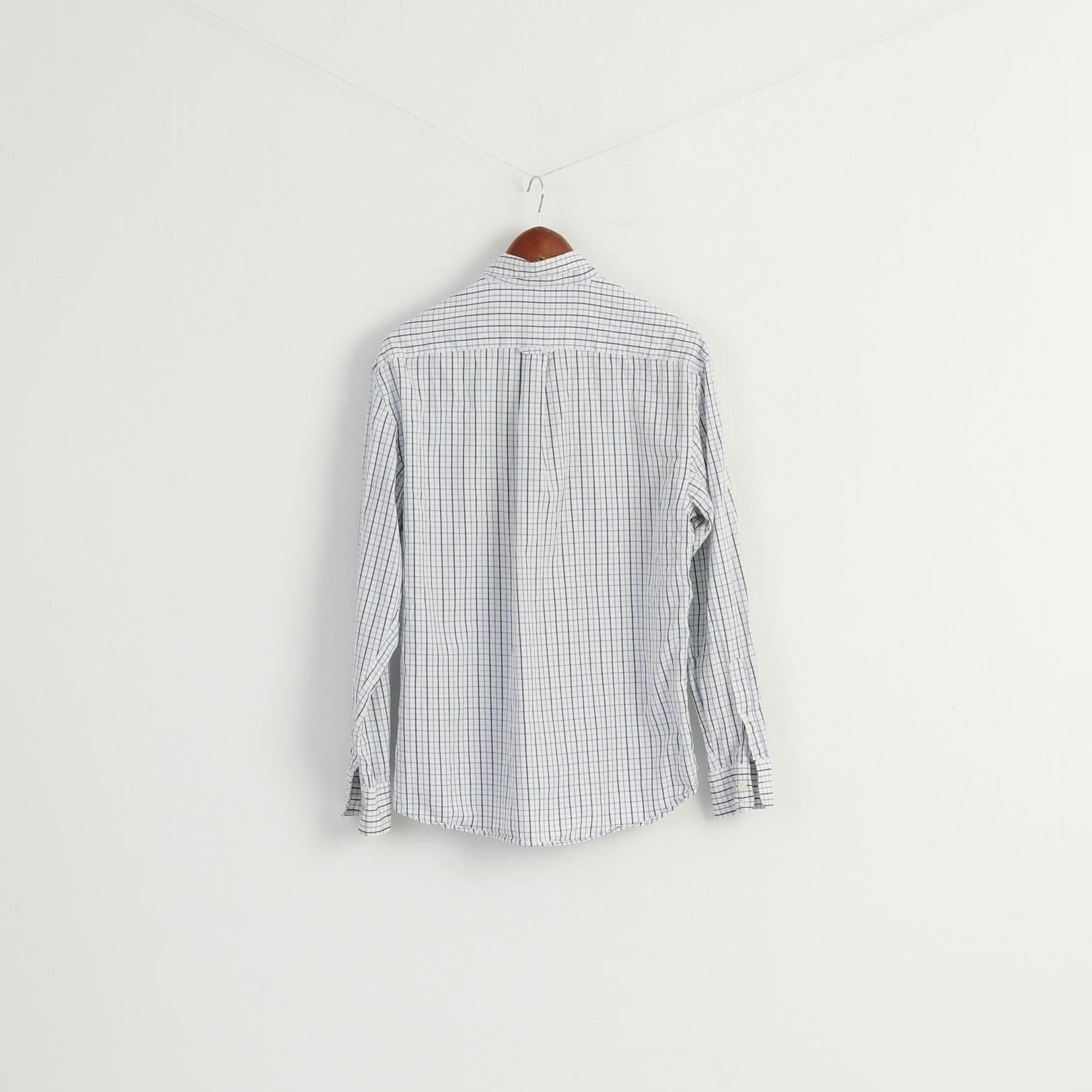 Gant GANT Men M Casual Shirt White Blue Check 8838 Size US M / EU 48-50 / 2 - 6 Thumbnail
