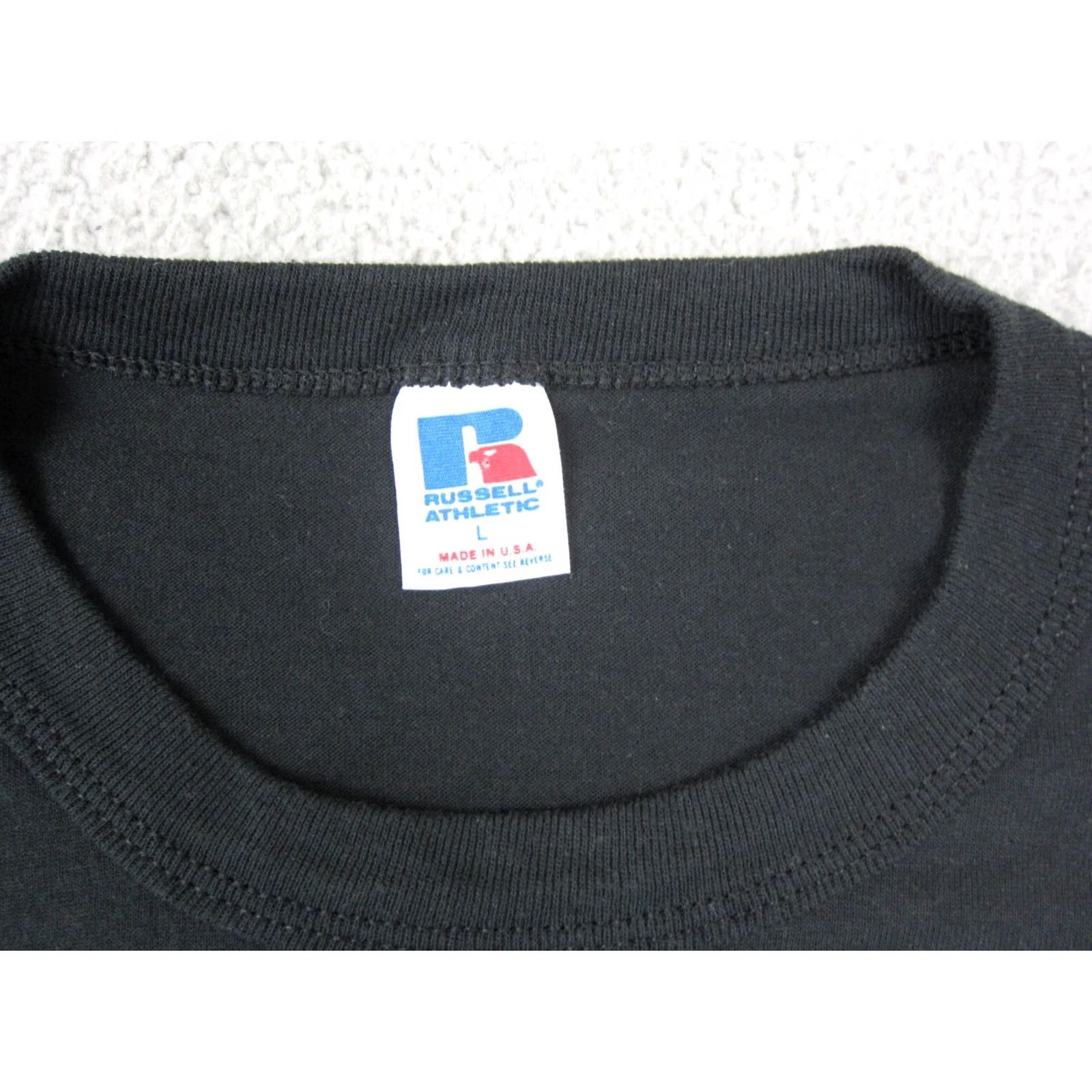 Russell Athletic VINTAGE Russell Athletic Shirt Mens L Black 90s City Classic Athletic Logo Short Sleeve Crew Neck T-Shirt Size US L / EU 52-54 / 3 - 4 Thumbnail