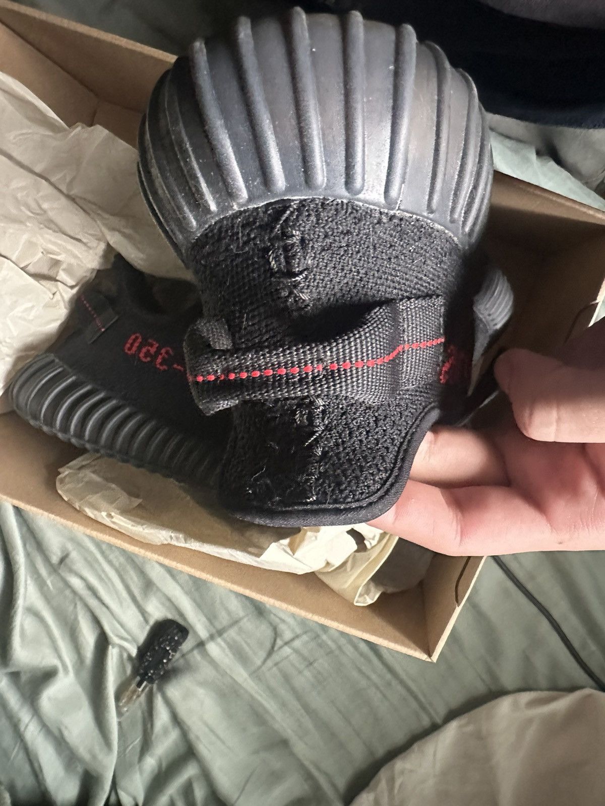 Adidas × Kanye West × Yeezy 2022 Adidas Yeezy 350 V2 B/RED Size US 9 / EU 42 - 5 Thumbnail