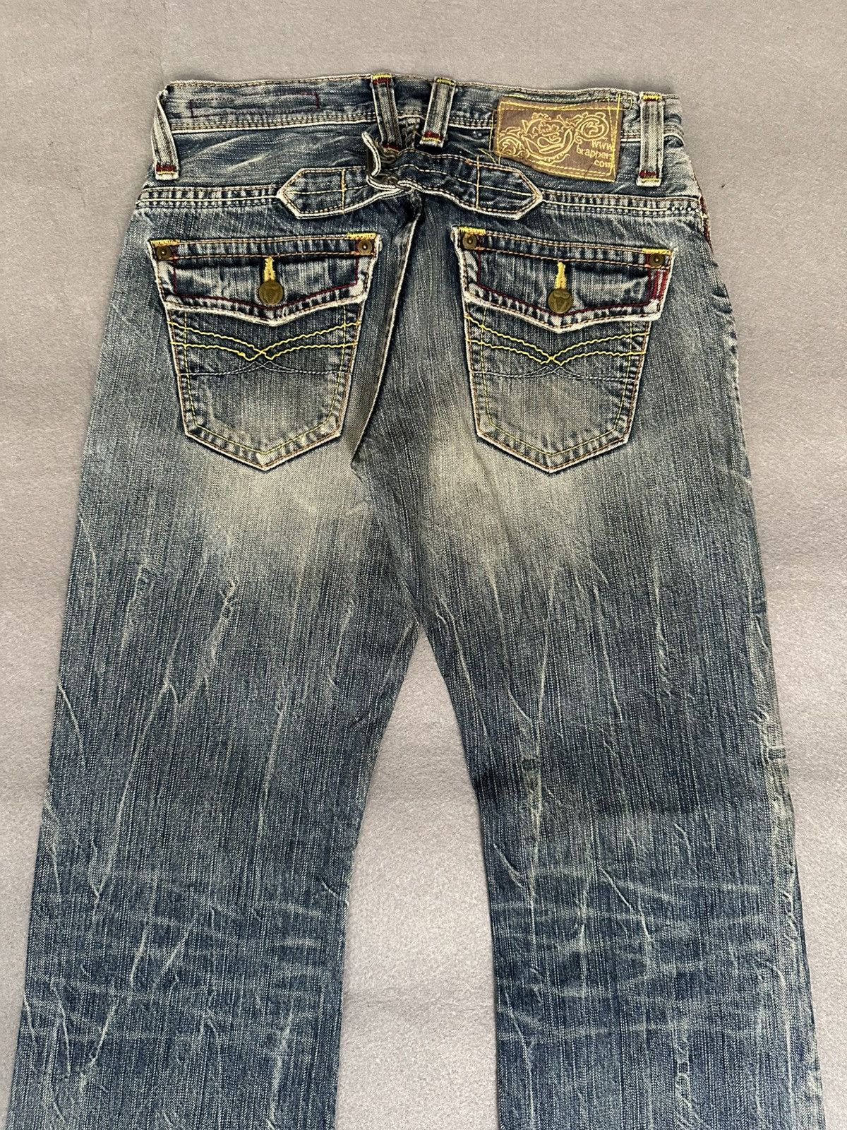 Japanese Brand FLARE Brappers Japan Denim Claw Marks Low Rise Denim Size US 28 / EU 44 - 11 Thumbnail