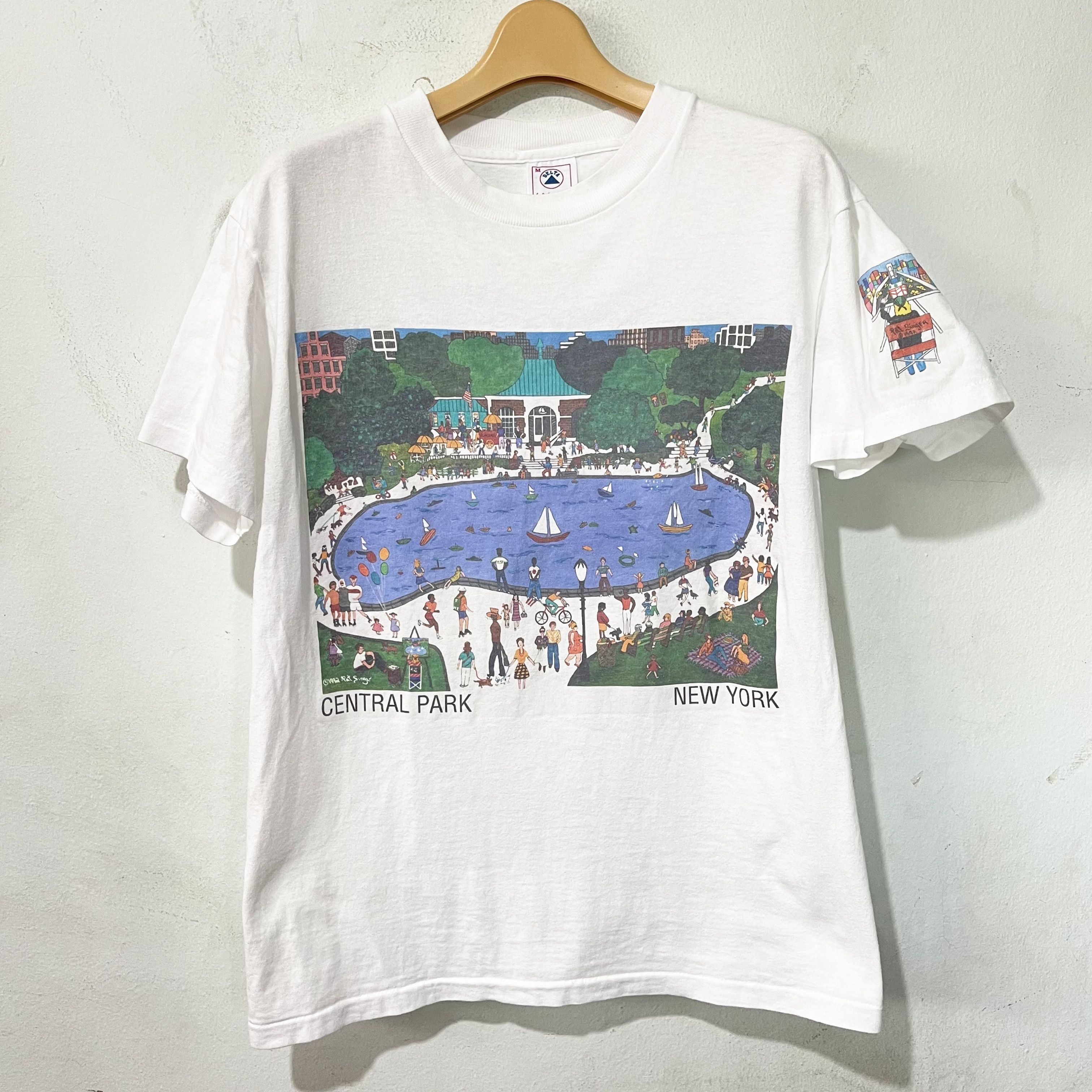 Vintage Vintage 90s Central Park New York T-Shirt Size US M / EU 48-50 / 2 - 1 Thumbnail