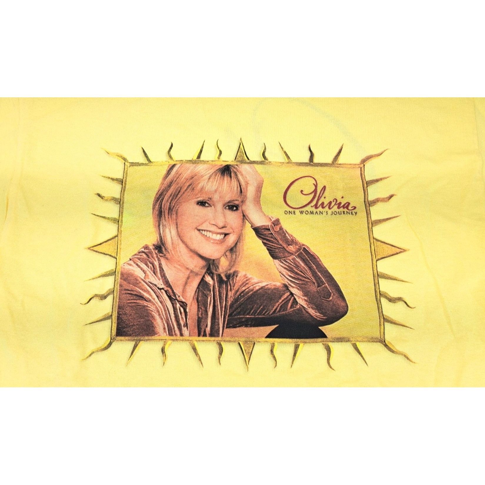 Tultex Vintage Olivia Newton-John 1 Woman's Journey Yellow T-Shirt Size US L / EU 52-54 / 3 - 3 Thumbnail