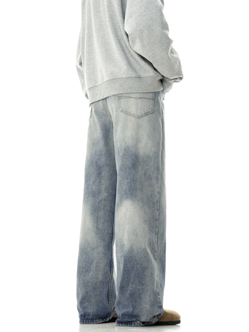 Japanese Brand × Jean American retro washed wide-leg simple loose jeans Size US 32 / EU 48 - 5 Thumbnail