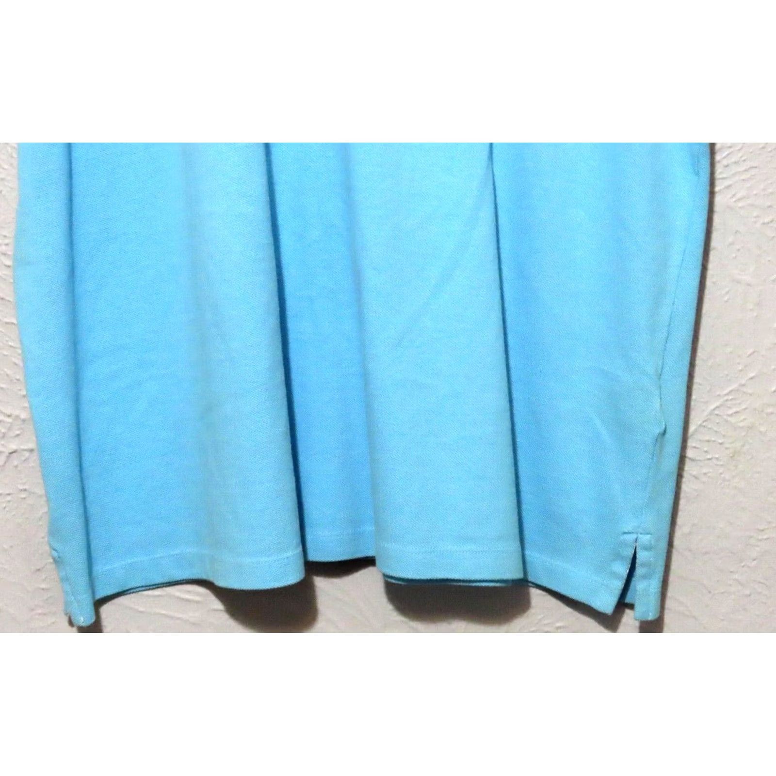 Ralph Lauren Lauren Active Polo Shirt Women V-Neck Short Sleeve Light Blue 100% Cotton XL Button Accent Shirt Size XL / US 12-14 / IT 48-50 - 2 Thumbnail