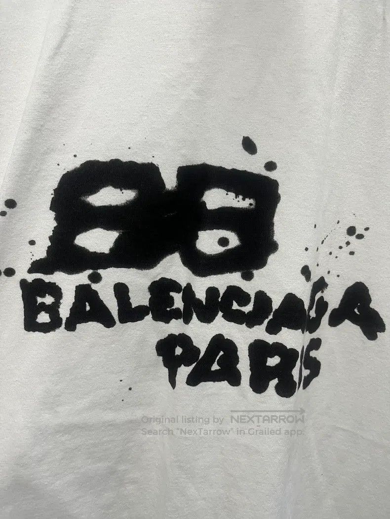Balenciaga Balenciaga White Splatter Short Sleeve T-Shirt Size US S / EU 44-46 / 1 - 2 Thumbnail