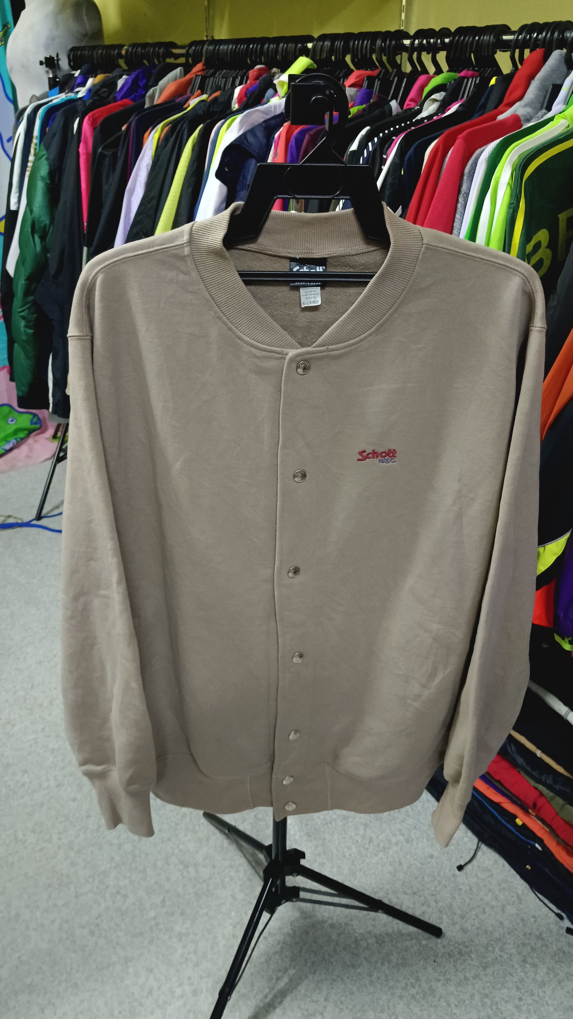 Schott Schott NYC Sportswear Button Up Sweater Size US XL / EU 56 / 4 - 1 Thumbnail