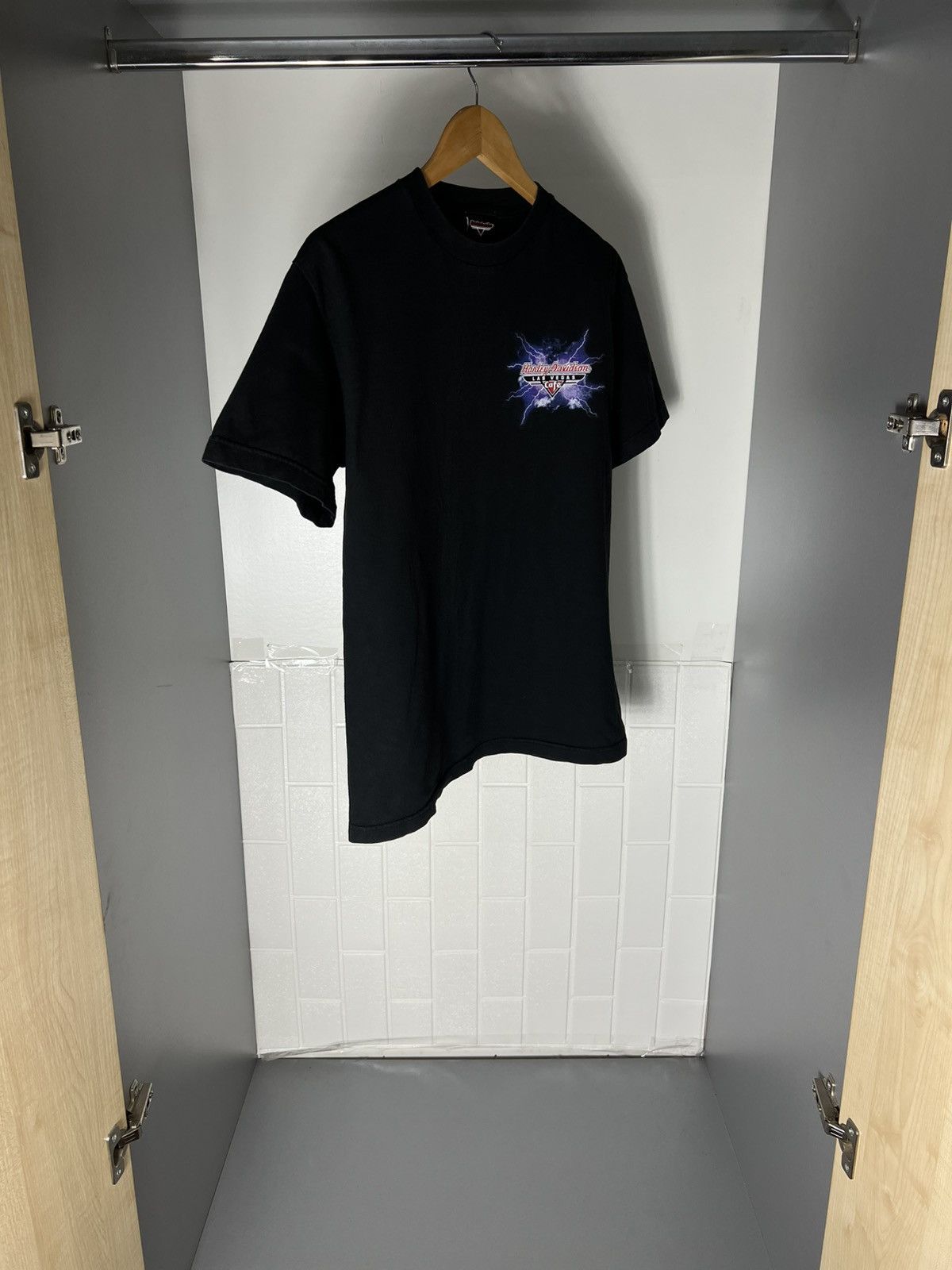 Harley Davidson VINTAGE HARLEY DAVIDSON MOTORCYCLE DOUBLE PRINTED Y2K 90s Size US S / EU 44-46 / 1 - 21 Thumbnail