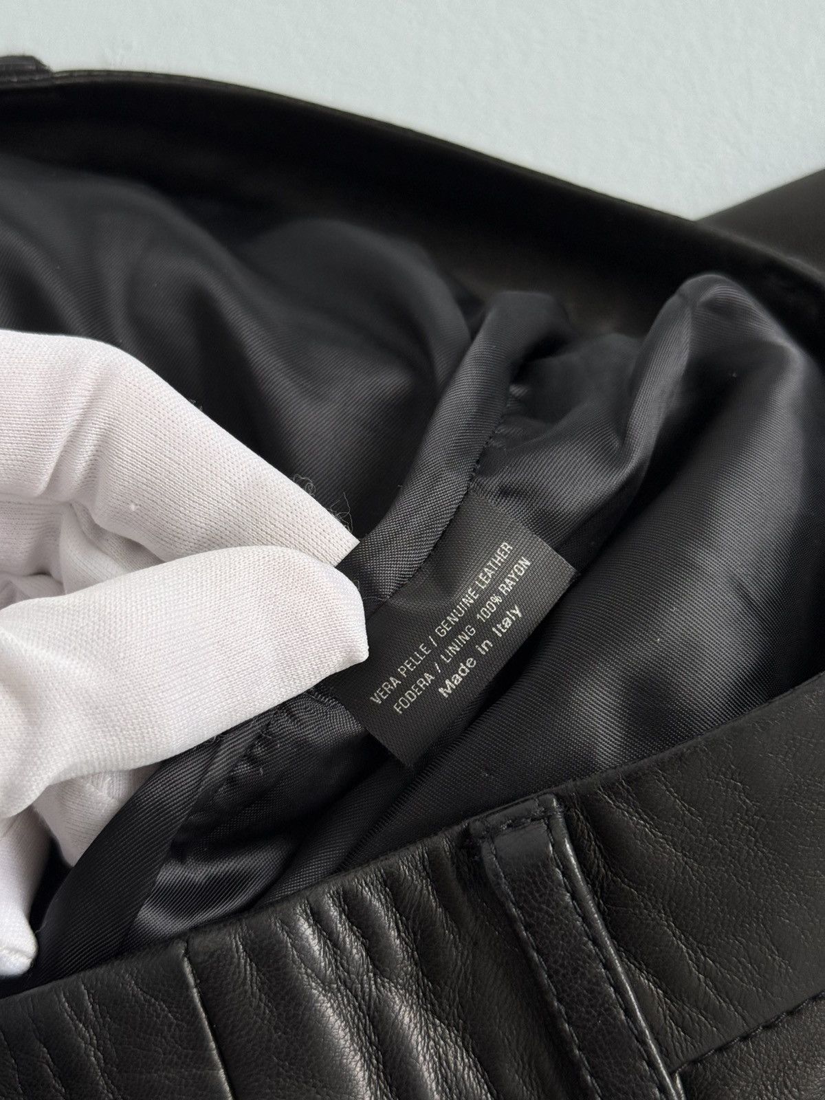 Gucci Gucci Tom Ford Era Dark Brown Black Lambskin Leather Pants Size US 35 - 18 Thumbnail