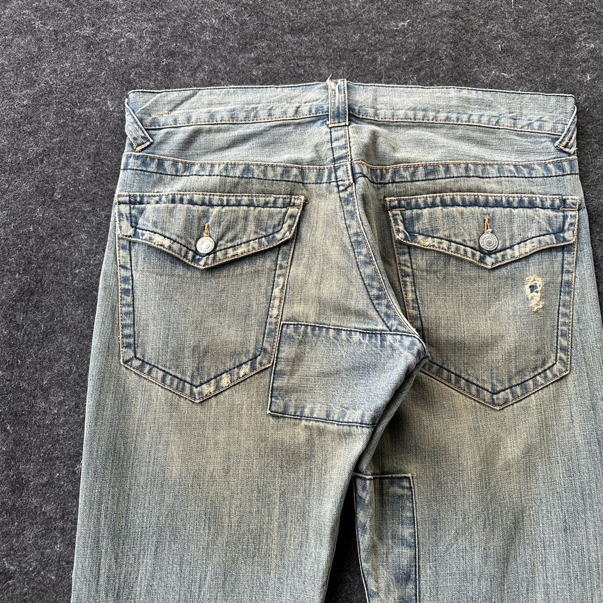 Takeo Kikuchi Vintage Takeo Kikuchi Japan Patchwork Denim 36x32 D657 Size US 36 / EU 52 - 7 Thumbnail