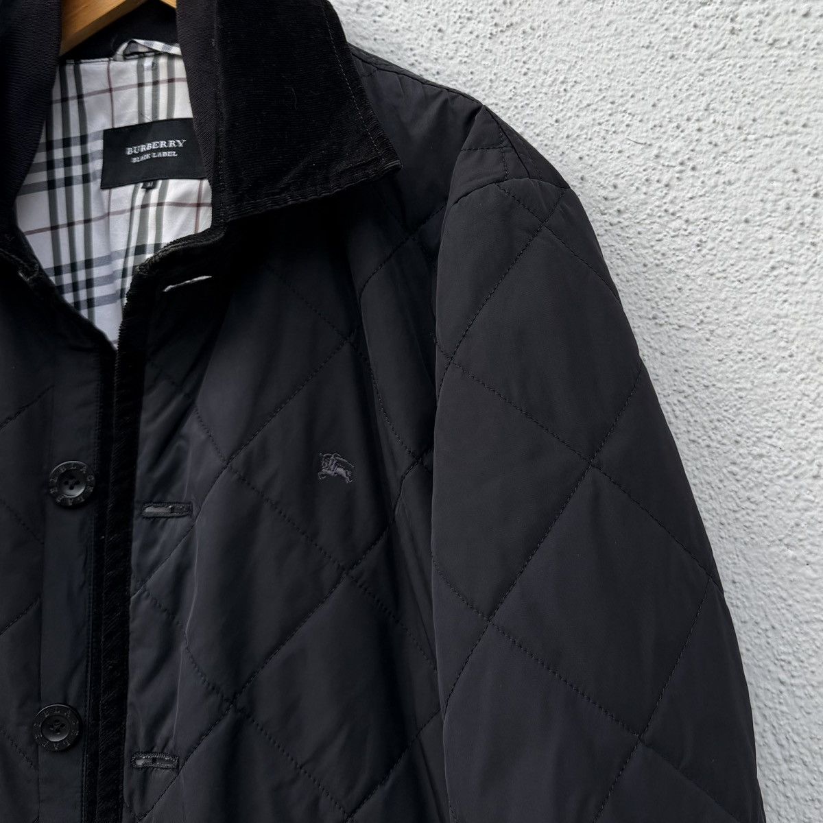 Burberry Burberry Black Label Diamond Corduroy Collar Quilted Jacket Size US M / EU 48-50 / 2 - 5 Thumbnail