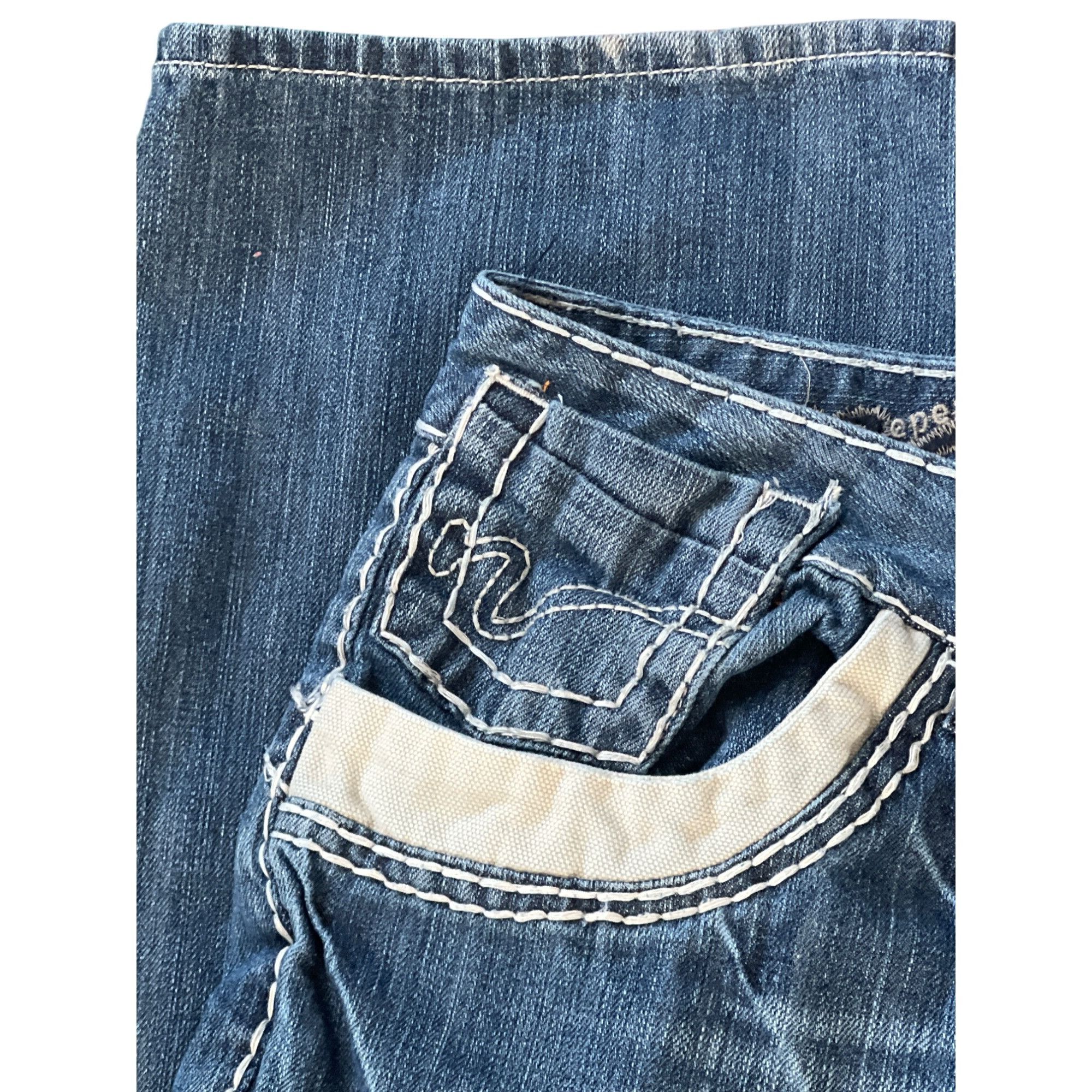 Other Lab of Denim Repeat Jeans Thick Stitching Button Fly Size 36 Size US 36 / EU 52 - 2 Thumbnail