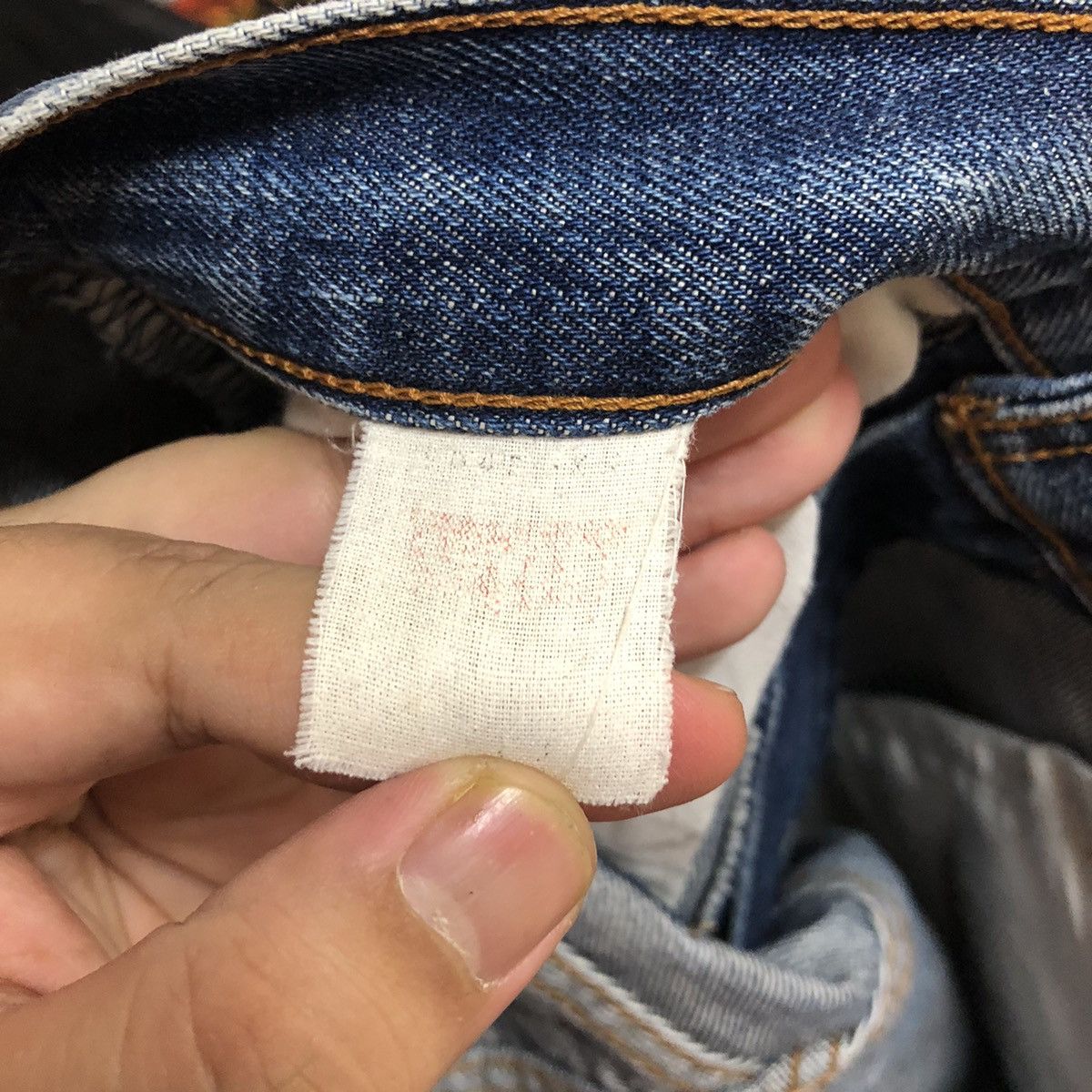 Levi's D Levis 504 Big E selvedge Distressed Denim Pants #A2579 Size US 29 - 24 Thumbnail