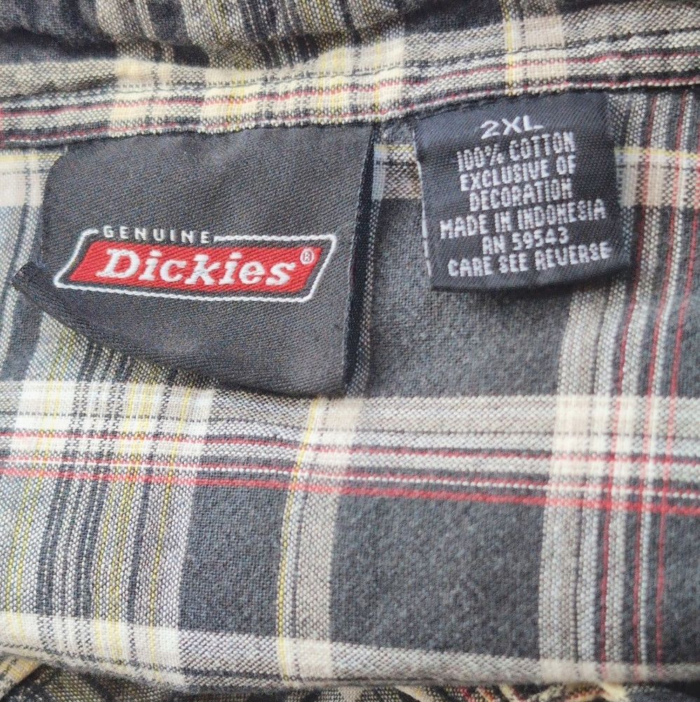 Dickies Dickies Black Gray Red Sz 2XL Casual Button Down Shirt Size US XXL / EU 58 / 5 - 5 Thumbnail