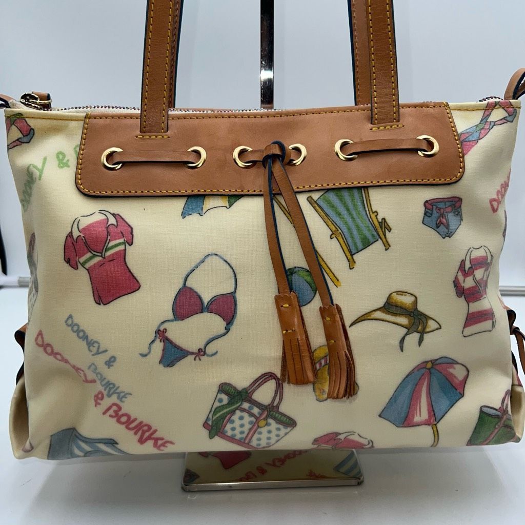 Dooney & Bourke Dooney & Bourke Miami Beach Leather Coated Canvas Rainbow Zi Size ONE SIZE - 2 Thumbnail