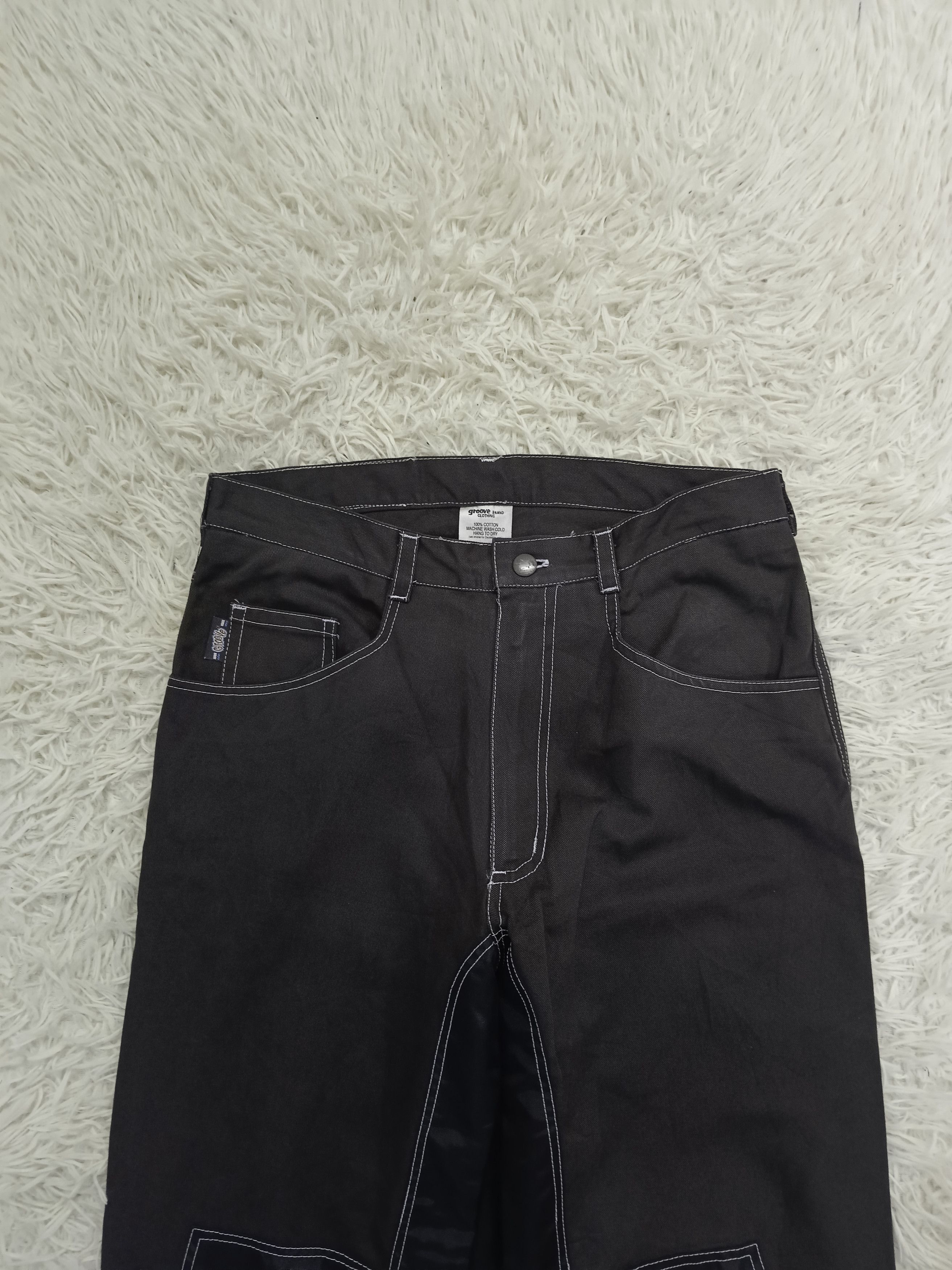 Japanese Brand INSANE 90s🔥GROOVE DUSTERS WIDE PANTS PACTHWORK PANTS Size US 30 / EU 46 - 3 Thumbnail