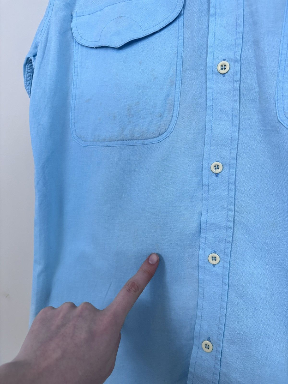 Valentino Vintage 1990s Valentino Jeans Men’s Blue Long Sleeve Shirt Size US M / EU 48-50 / 2 - 10 Thumbnail